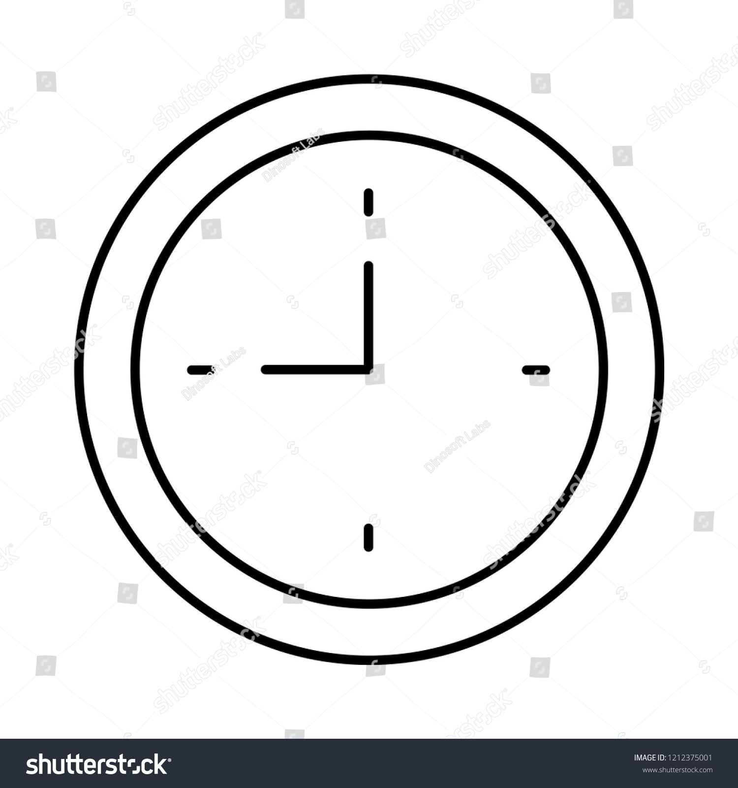 Time Clock Watch Stock Vector (Royalty Free) 1212375001 | Shutterstock