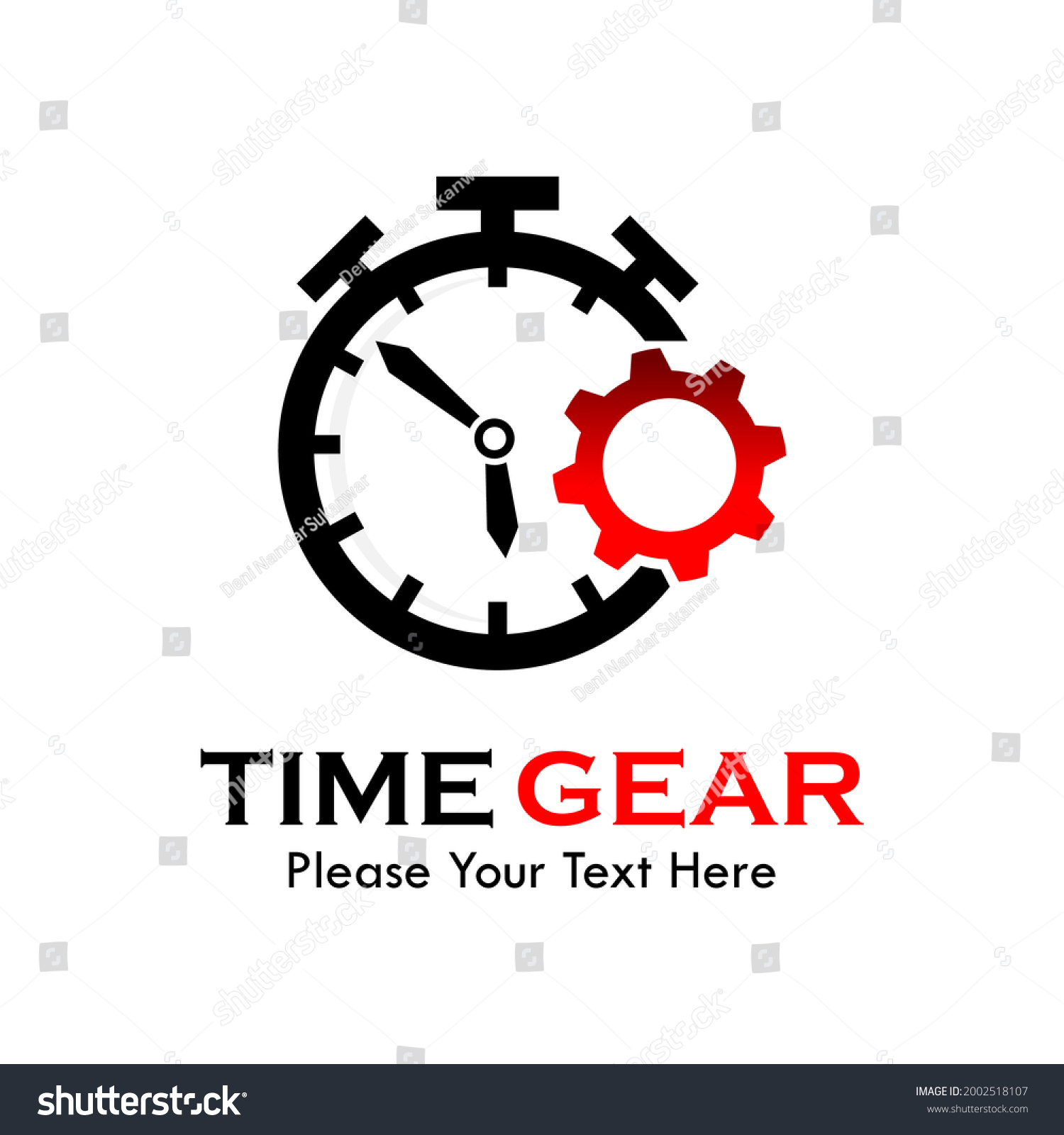 Time Gear Logo Template Illustration Stock Vector (Royalty Free ...