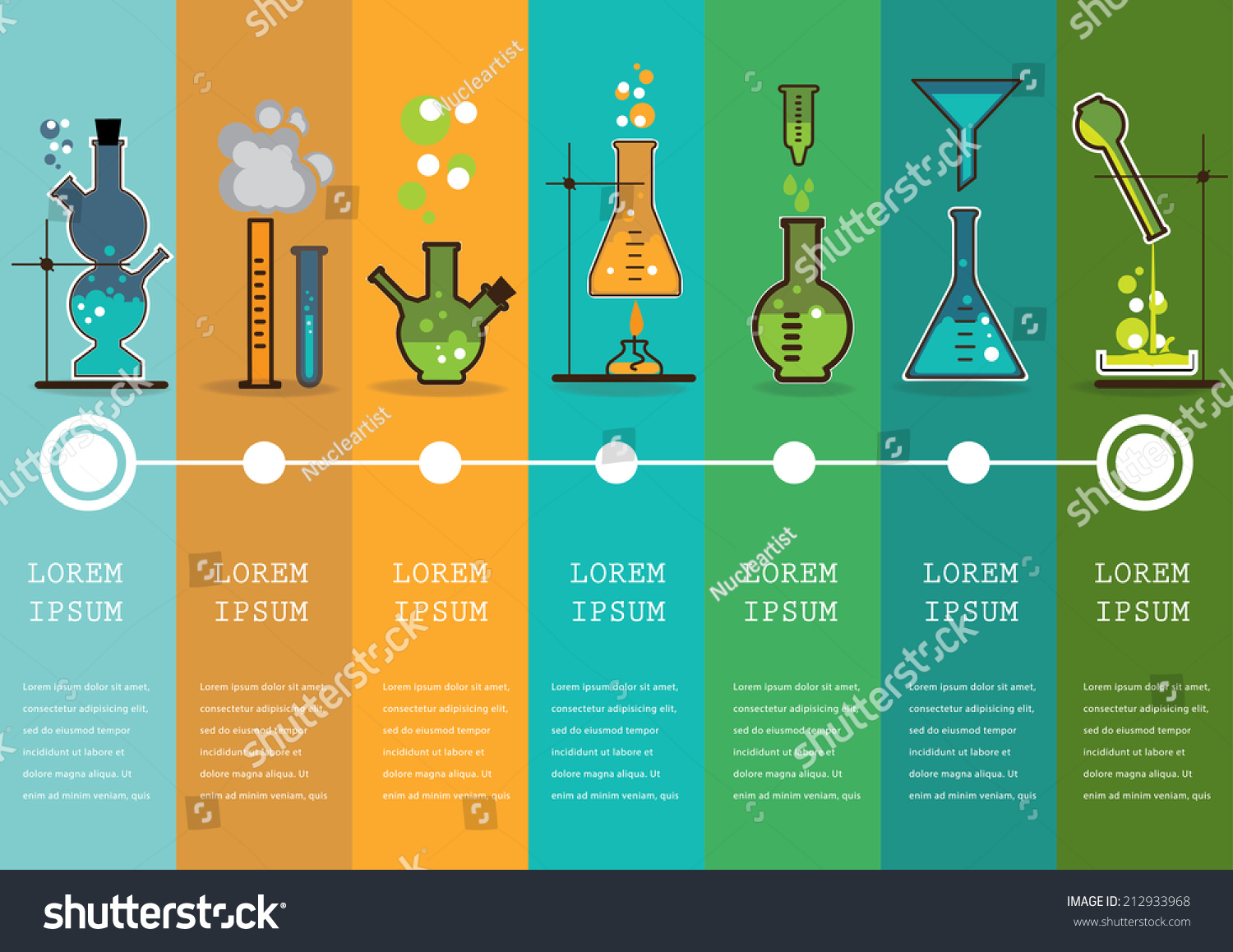 Time Line Chemistry Laboratory Infographic Flat Stock Vector 212933968 ...