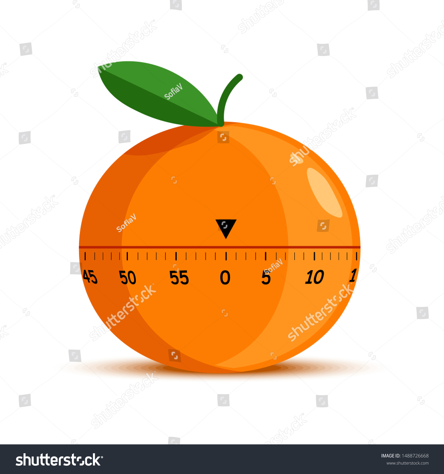 Time Measuring Tool Kitchen Timer Isolated Stock Vector Royalty Free 1488726668
