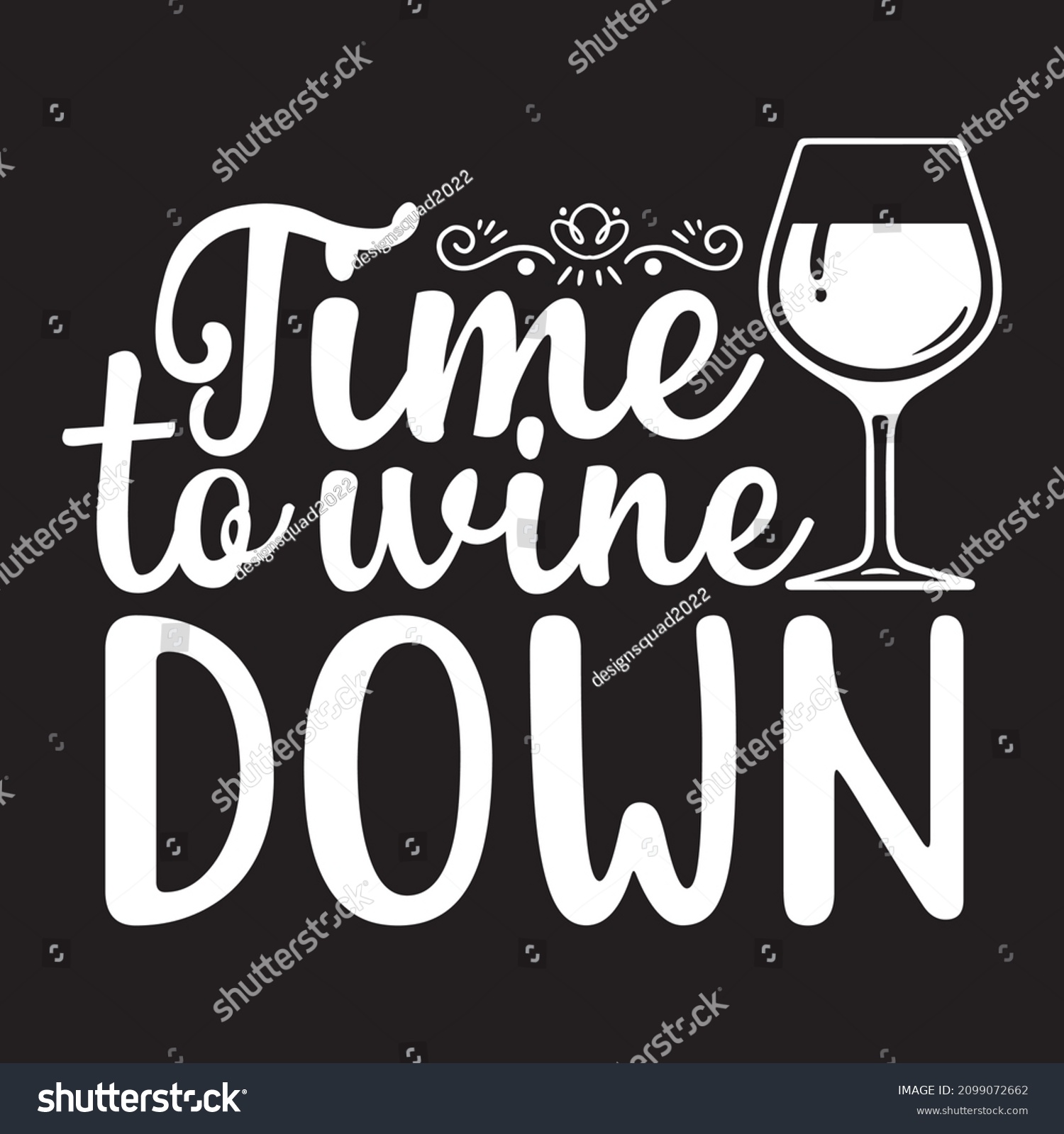 SVG of time to wine down vector file svg