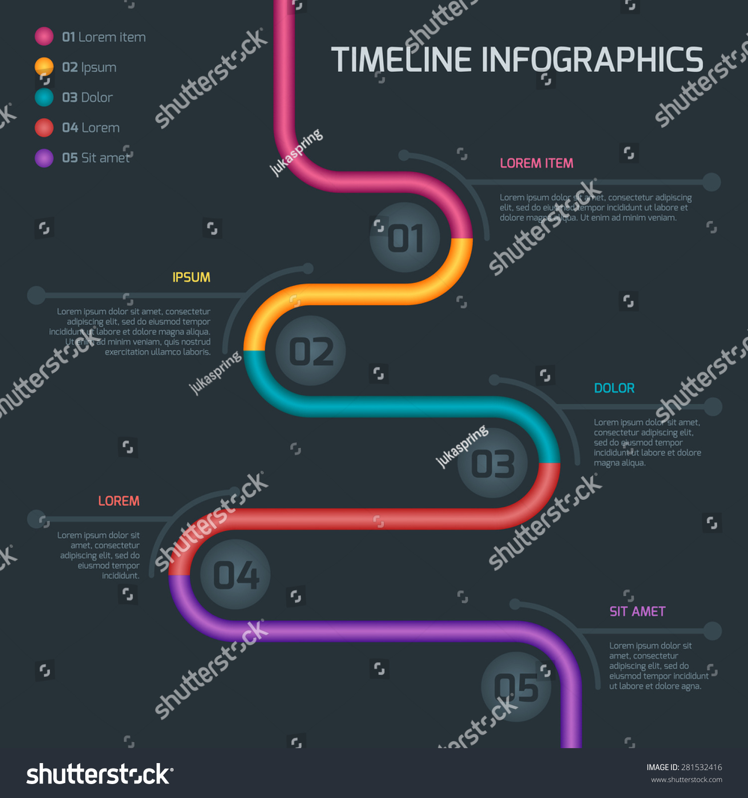 timeline infographic vector cv resume business stock vector 281532416