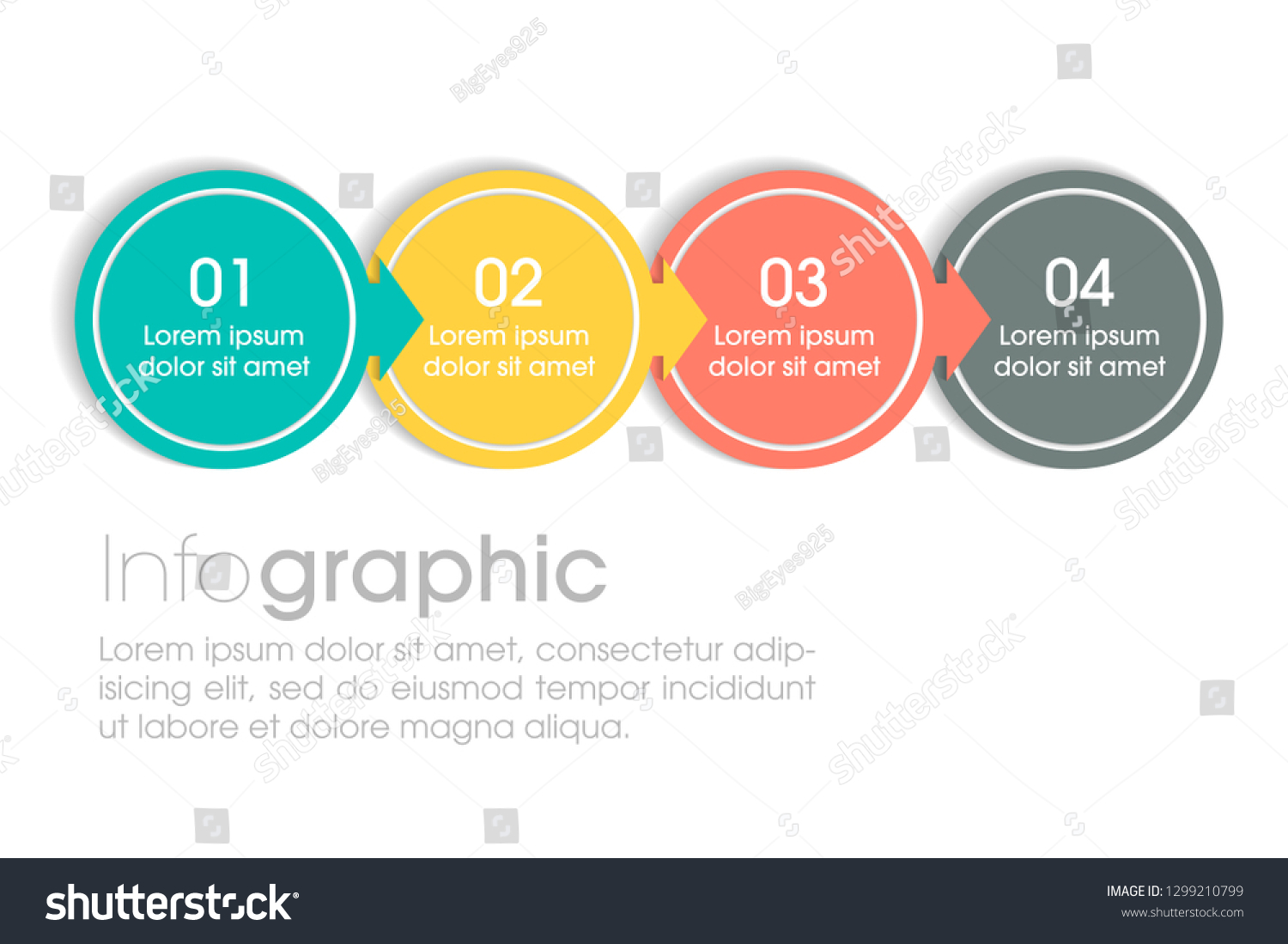 Timeline Infographic Arrows Flowchart Workflow Stock Vektorgrafik Lizenzfrei 1299210799 5790