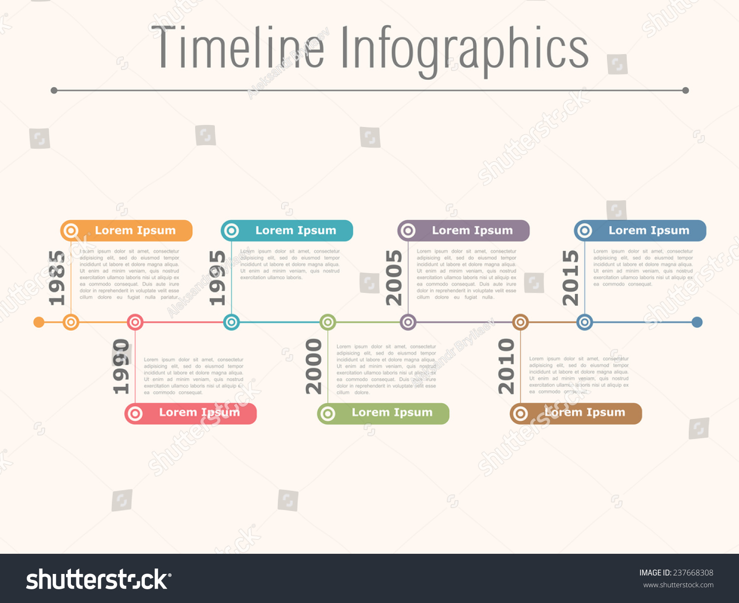 Timeline Infographics Design Template Vector Eps10 Stock Vector