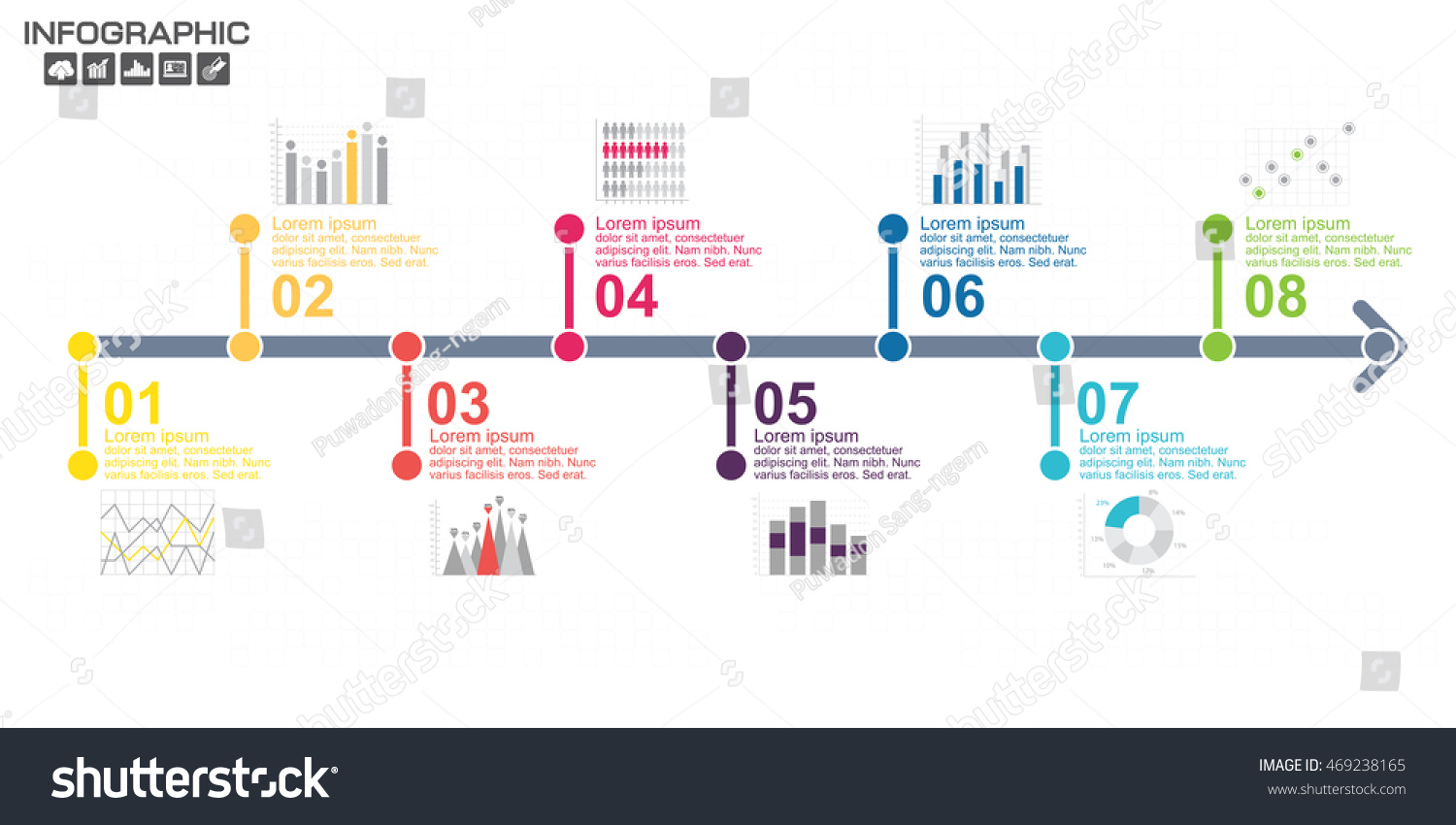 Timeline Infographics Design Template With Options, Process Diagram ...