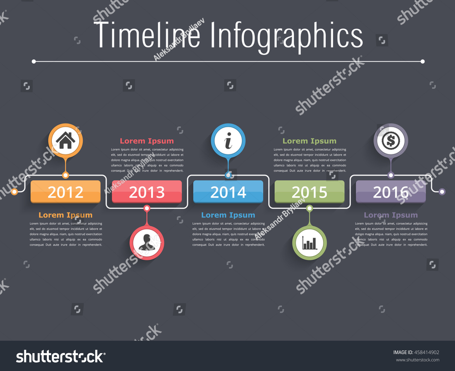 Timeline Infographics Design Template Workflow Process Stock Vector ...