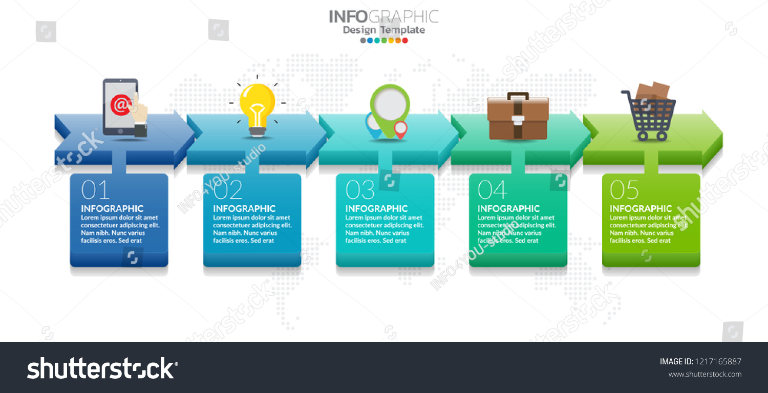 Timeline Infographics Template Arrows Flowchart Workflow Stock Vector Royalty Free 1217165887 3896