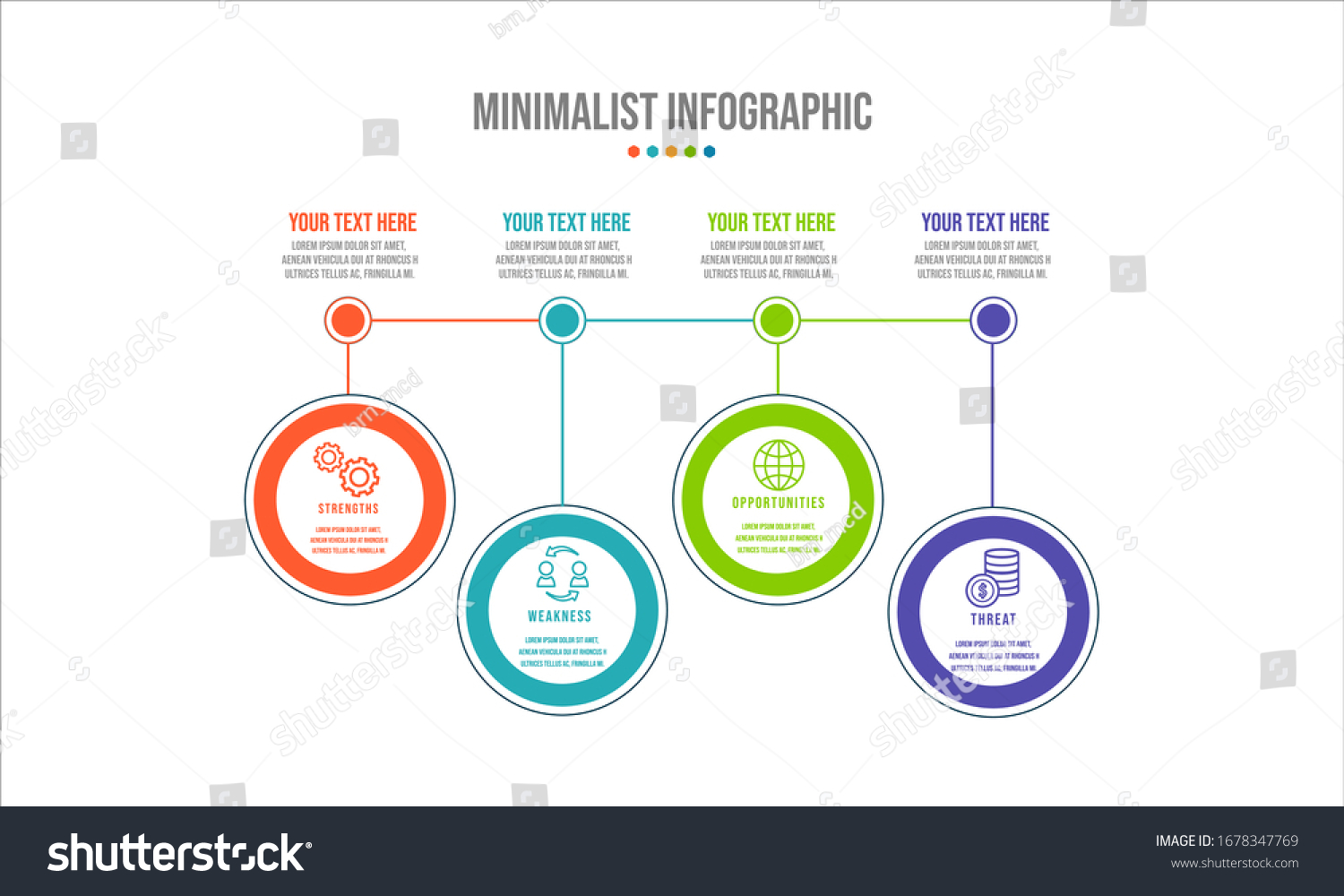 Timeline Infographics Template Circle Arrows Flowchart Stock Vector Royalty Free 1678347769 0456