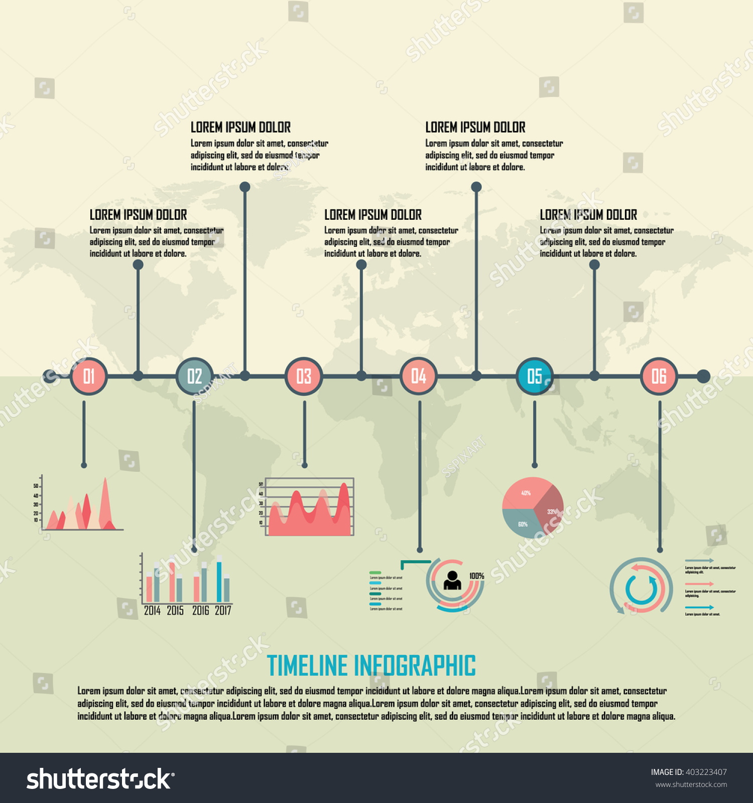 Timeline Vector Infographic. World Map.Ecology Info Graphics Collection ...