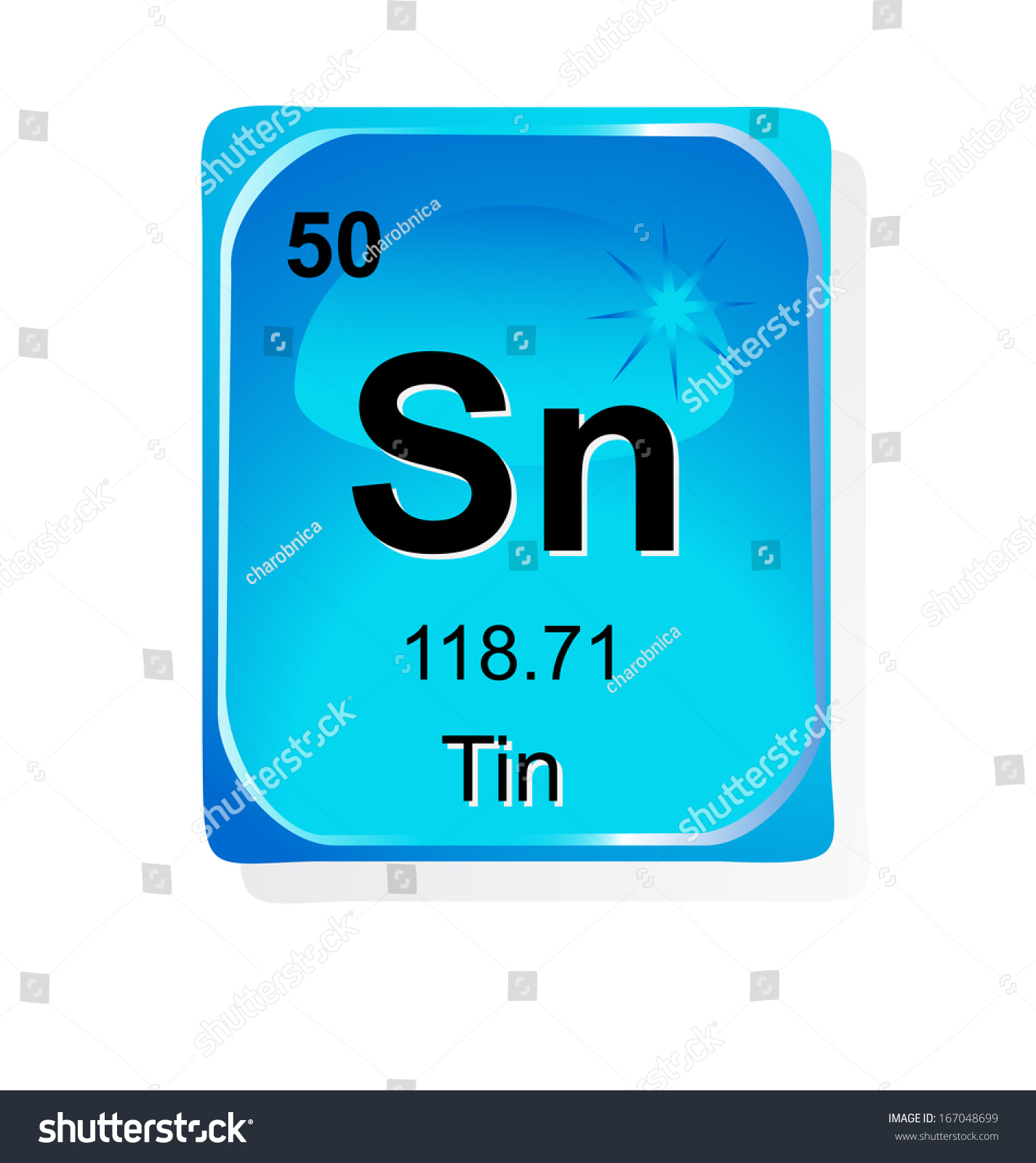 Tin Chemical Element Atomic Number Symbol Stock Vector (Royalty Free