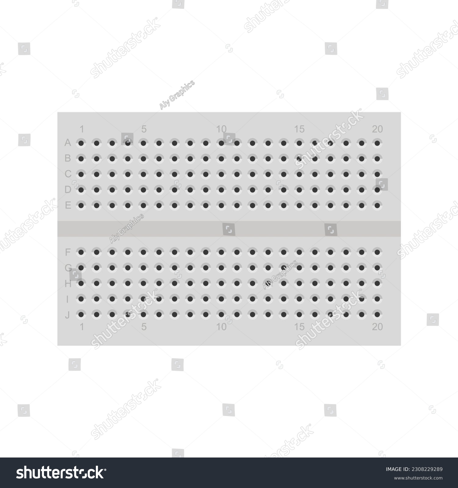 SVG of Tiny Breadboard Vector Illustration - Showcasing the Compact and Versatile Design of a Miniature Breadboard for Prototyping Electronics svg