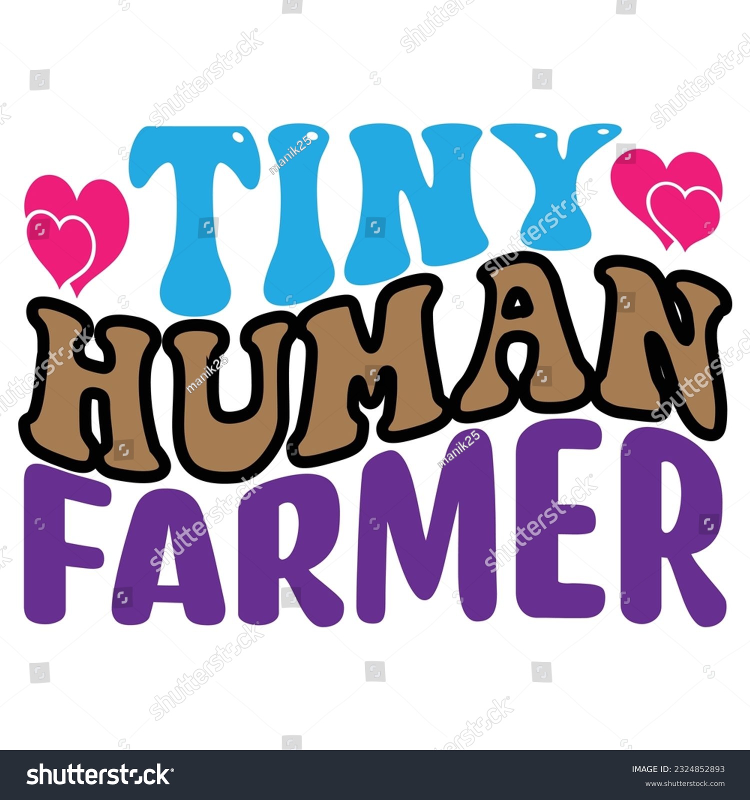 SVG of Tiny Human Farmer retro, svg design vector file svg