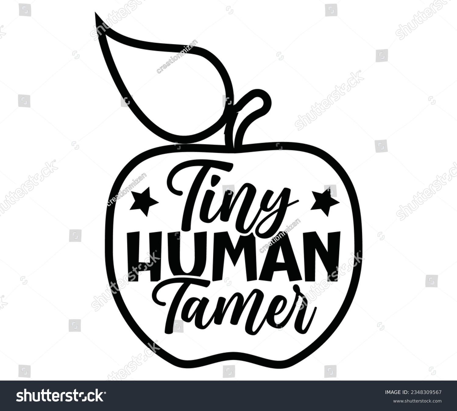 SVG of tiny human tamer Svg, Teacher Appreciation Gift, Teacher Emergency Kit, Back To School ,  t shirt design, teacher svg