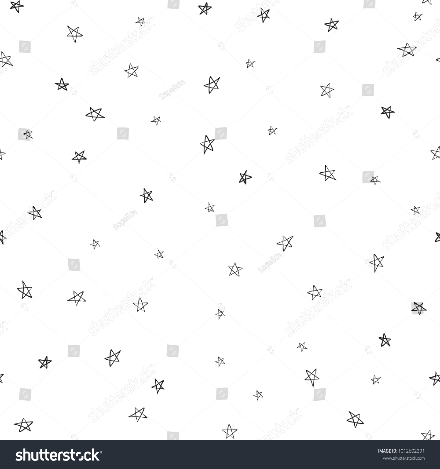 Tiny Little Stars Seamless Pattern Black Stock Vector Royalty Free 1012602391