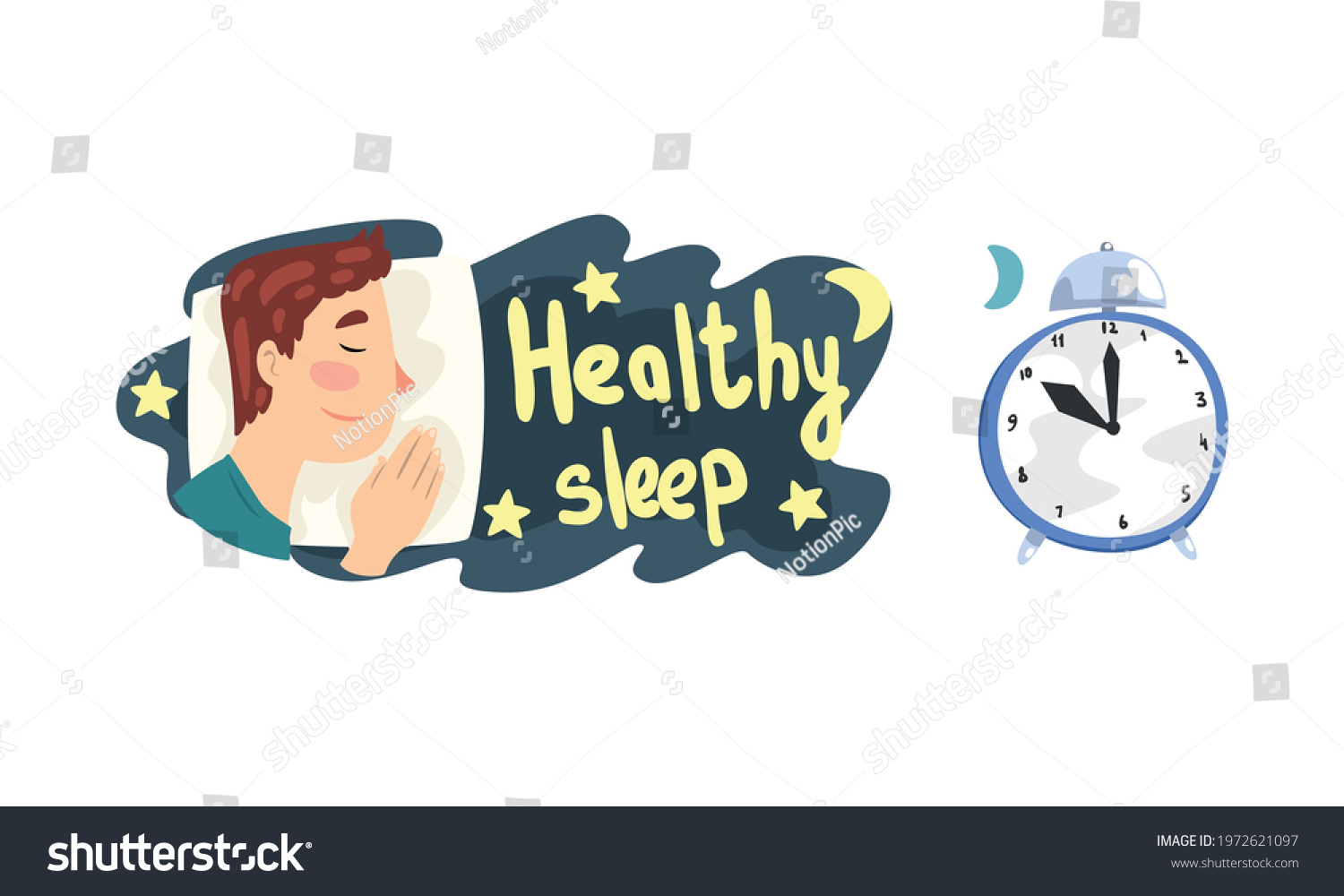 Tip Trick Healthy Sleep Vector Set Stock Vector Royalty Free 1972621097