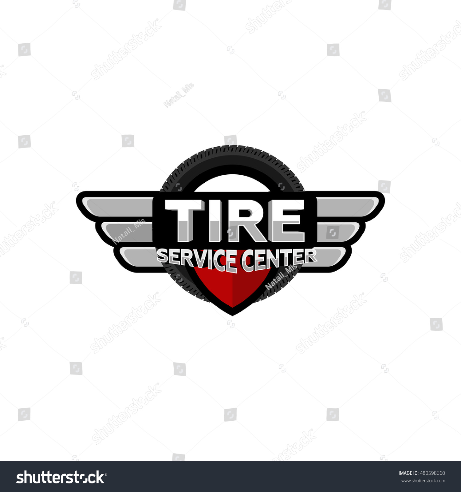 Tire Service Logo Icon Vector Stock Vector (Royalty Free) 480598660