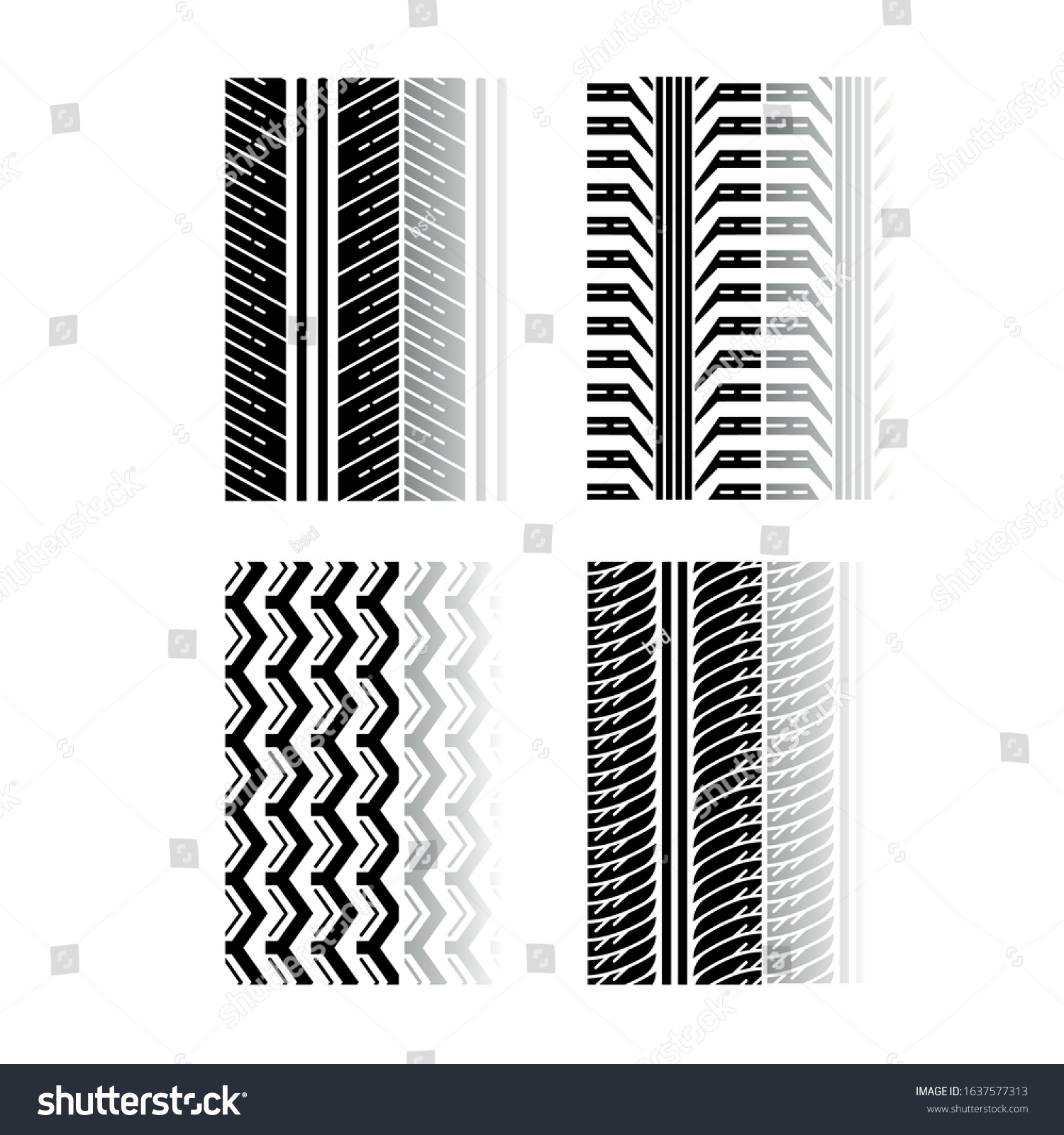 Tire Textures Drop Shadow Black Glyph Stock Vector (Royalty Free ...