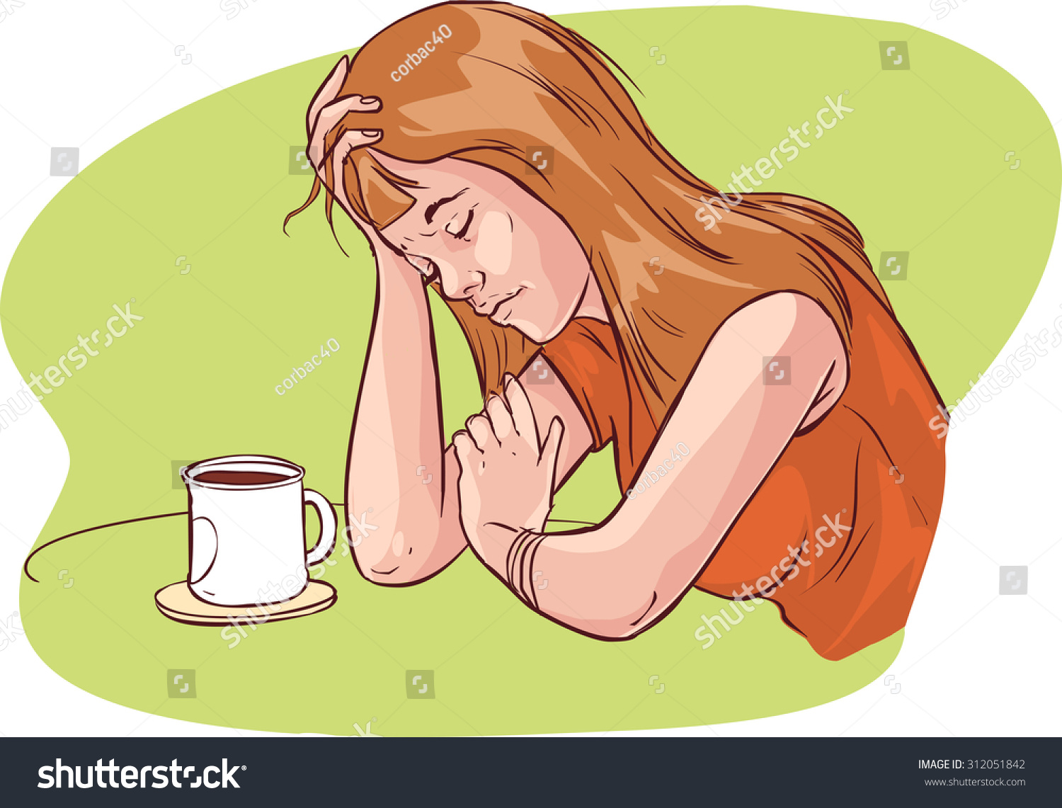 Tired Women Stock Vector Royalty Free Shutterstock