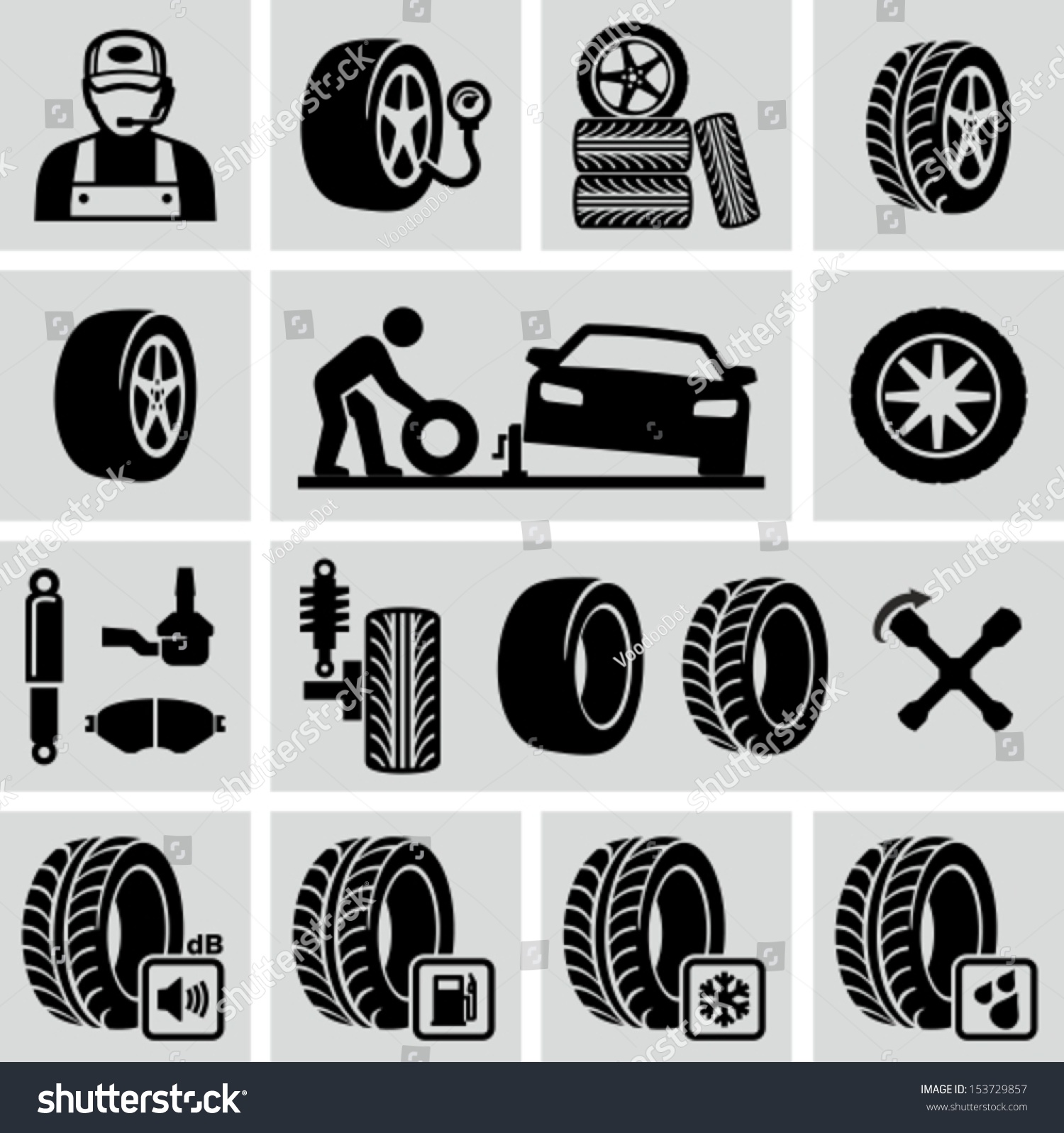 Tires Icon Stock Vector 153729857 - Shutterstock