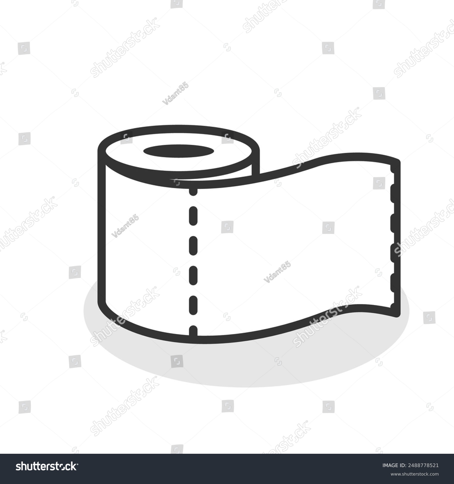 recommend clip art: Tissue toilet paper icon isolated vector illustration on white background.