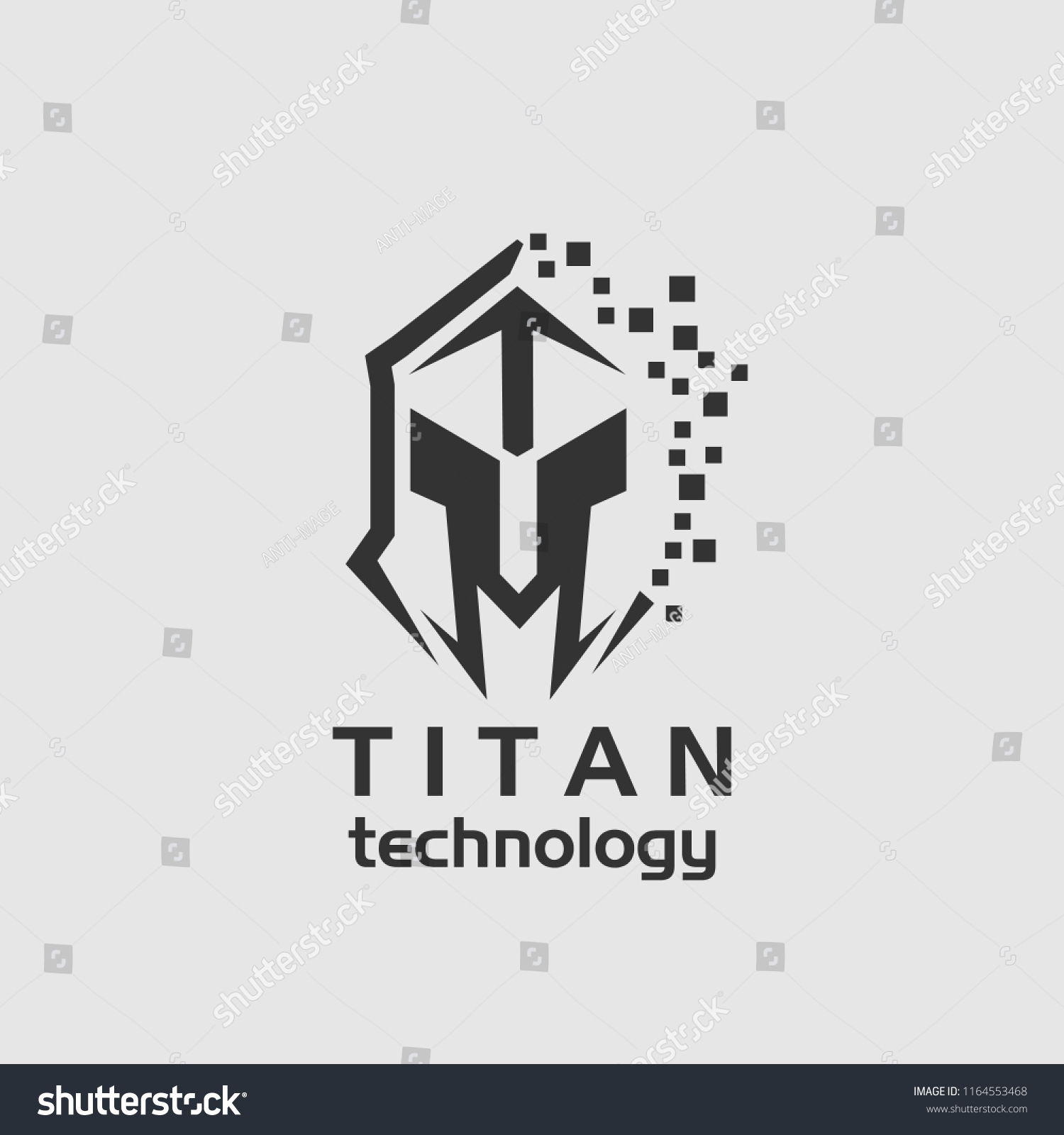 Titan Logo Design vector de stock (libre de regalías) 1164553468