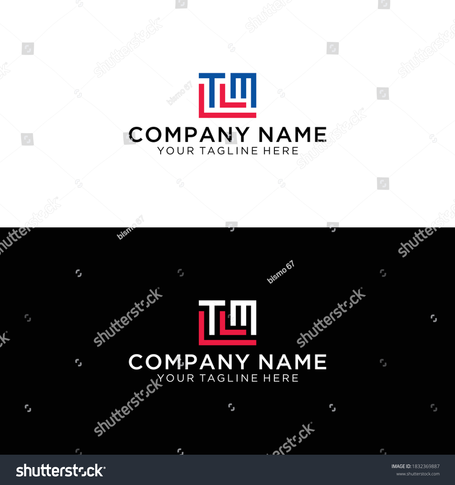 Tlml Initial Letters Looping Linked Hexagon Stock Vector Royalty Free