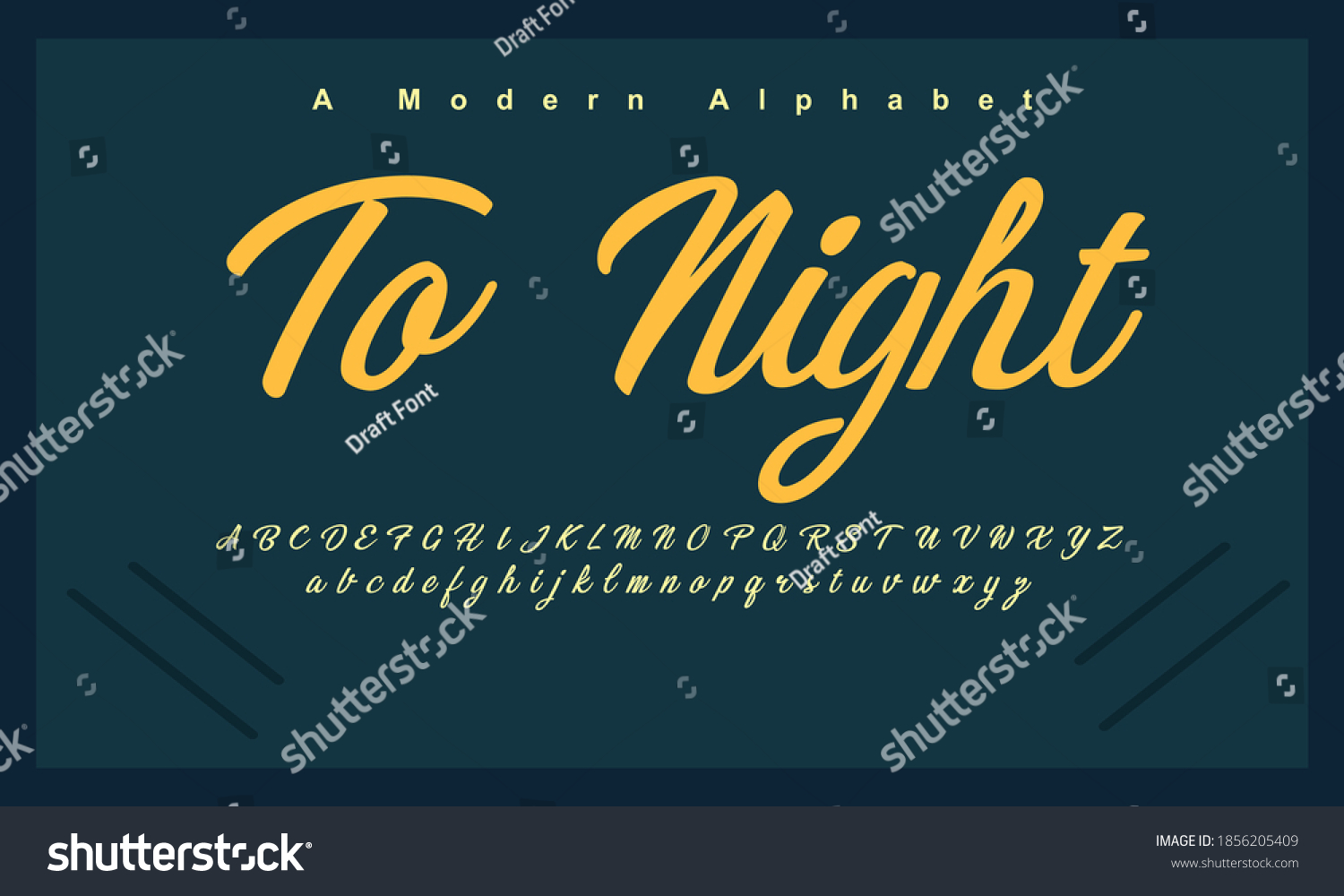 Night Font Elegant Alphabet Letters Font Stock Vector Royalty Free