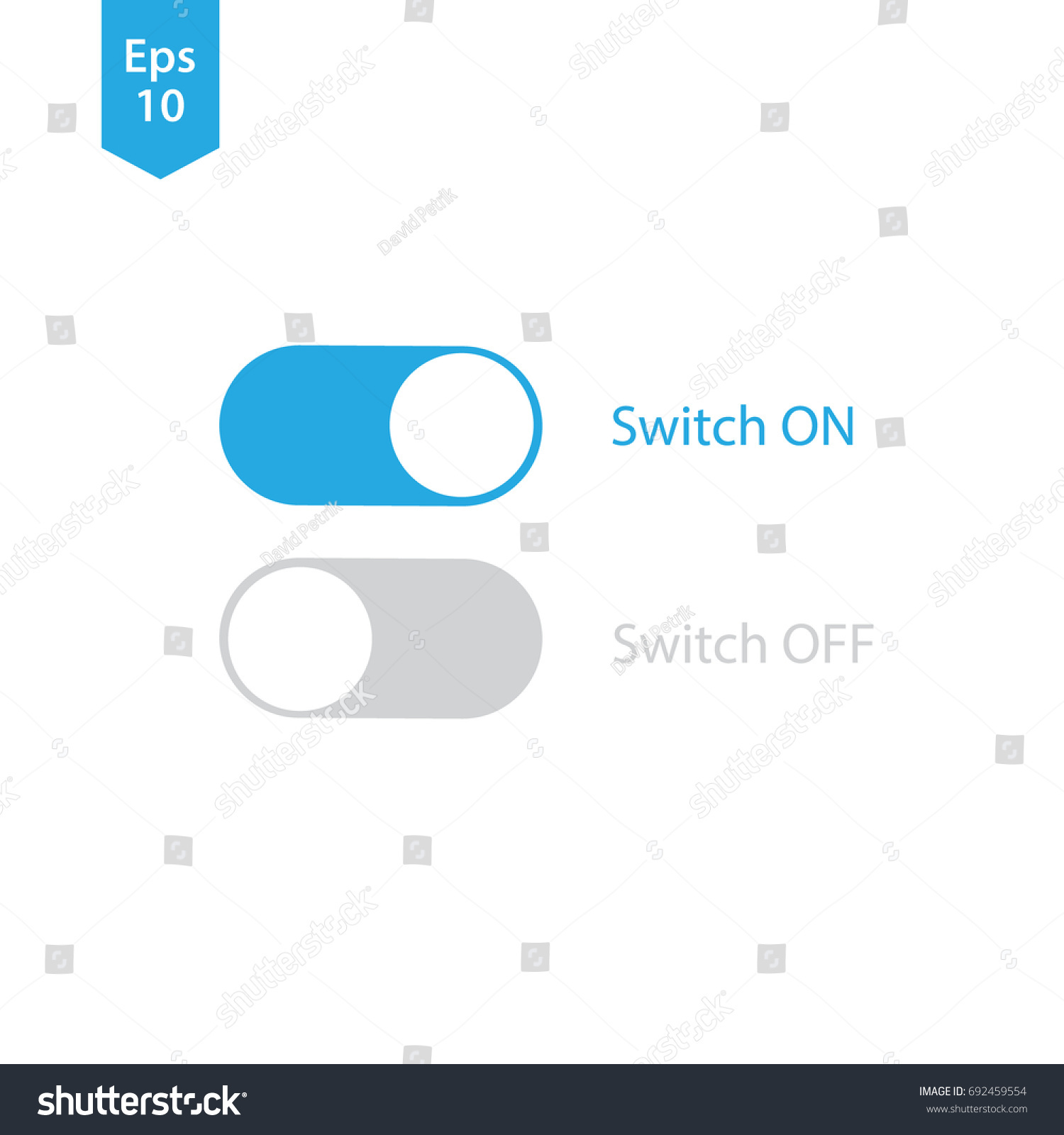 Toggle Switch Buttons On Off Sliders: เวกเตอร์สต็อก (ปลอดค่าลิขสิทธิ์ ...