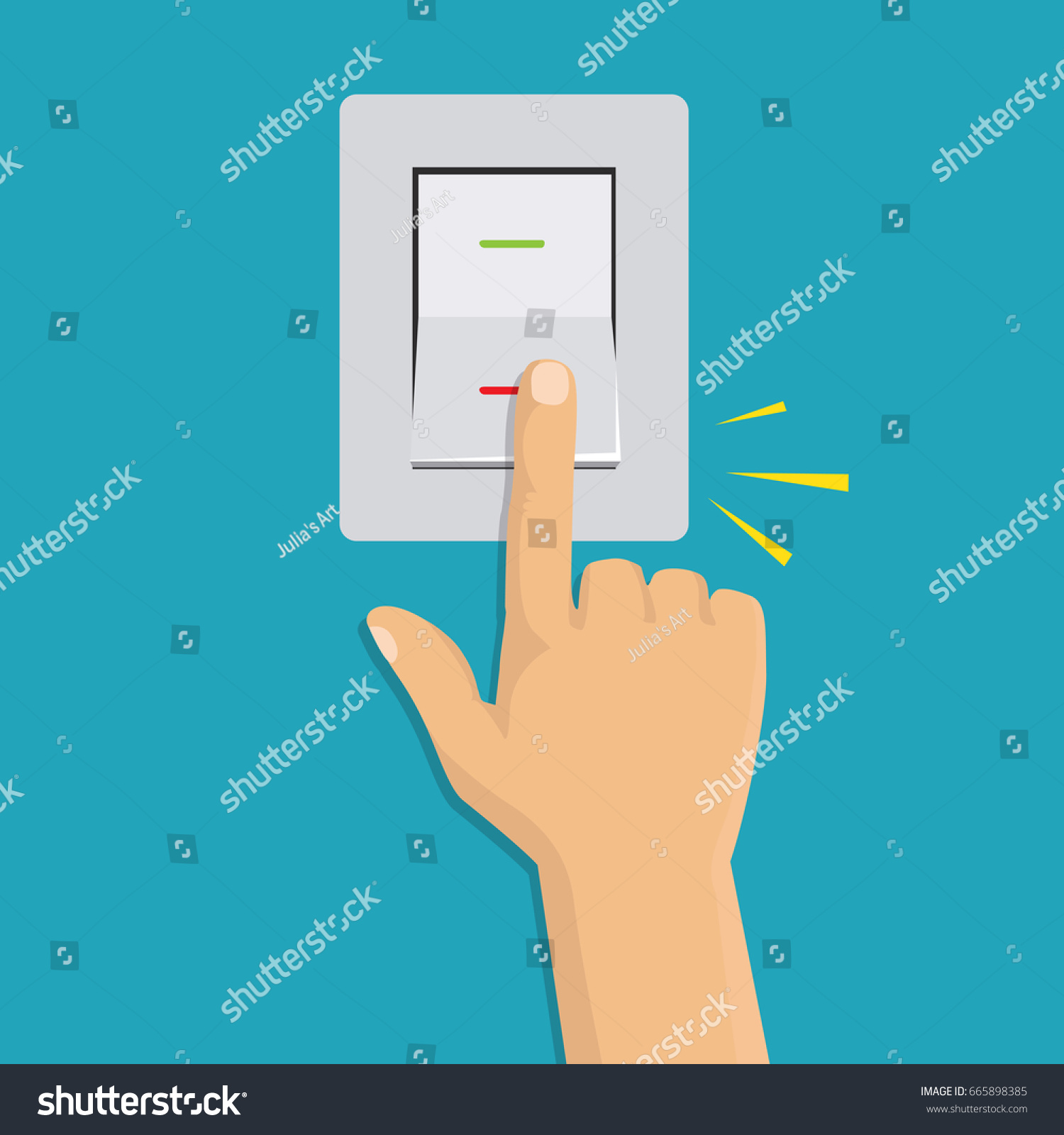 Switch Turn On Stock Illustration Illustration Of Control