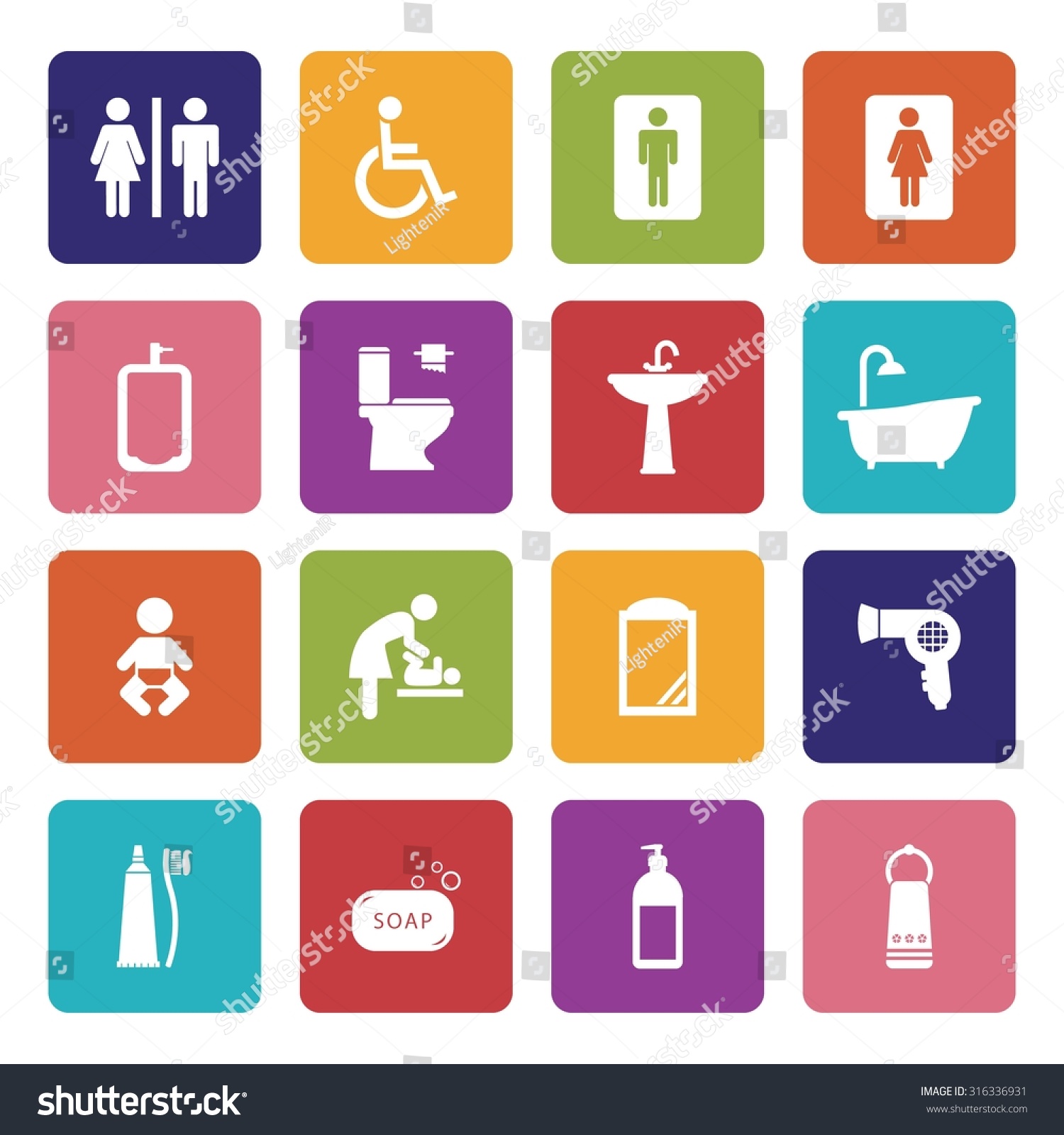 Toilet Icon. Bathroom Icon. Restroom Icon. Vector Illustration. Eps10 ...