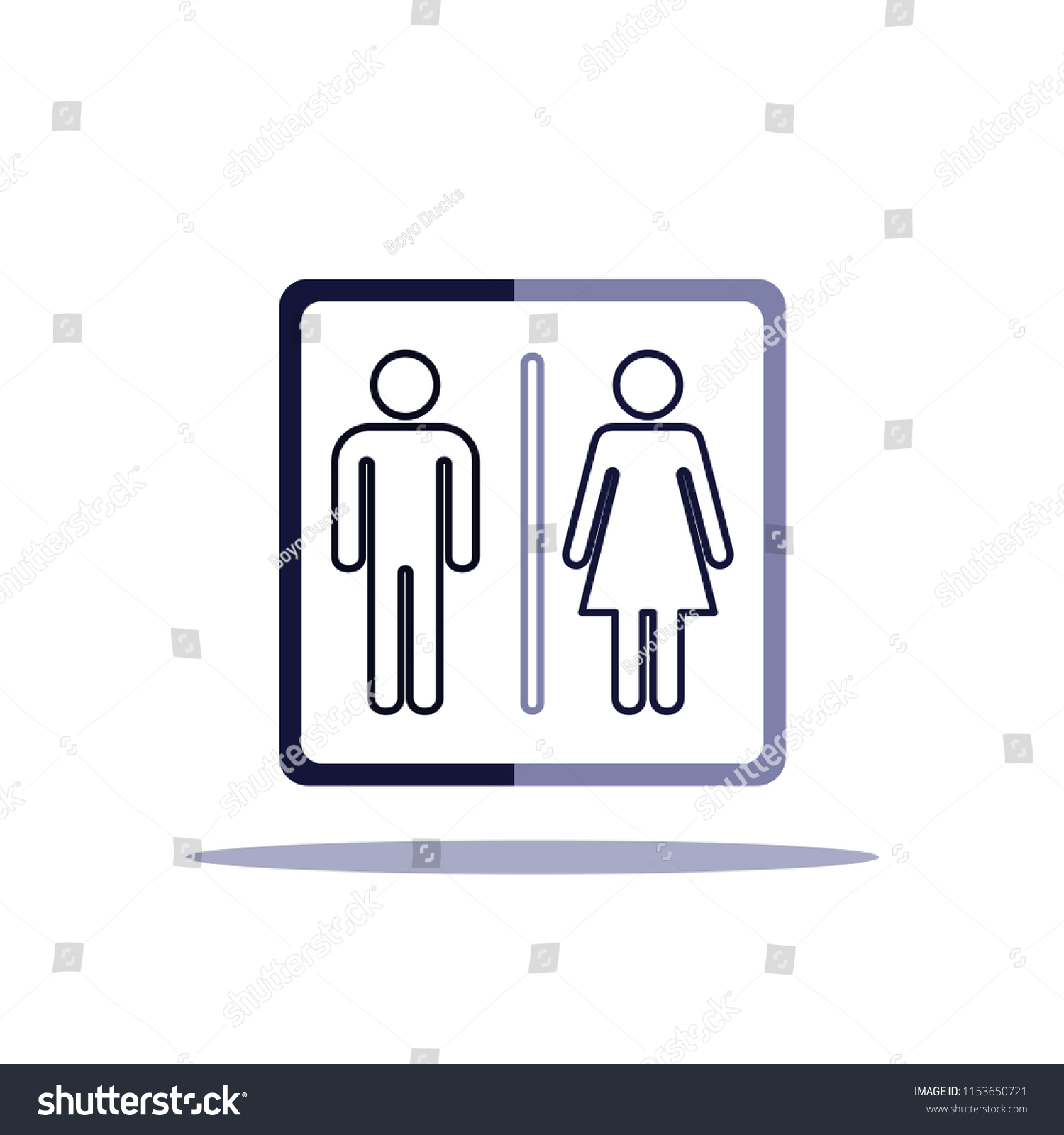 Toilet Icon Vector Logo Stock Vector (Royalty Free) 1153650721 ...