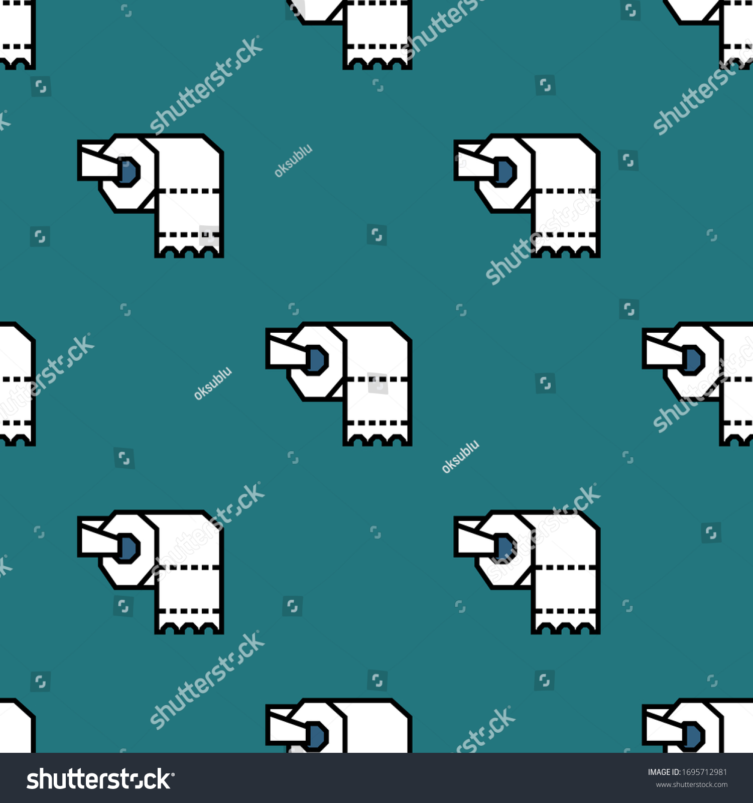 Toilet Paper Roll Seamless Pattern Angular Stock Vector Royalty Free 1695712981