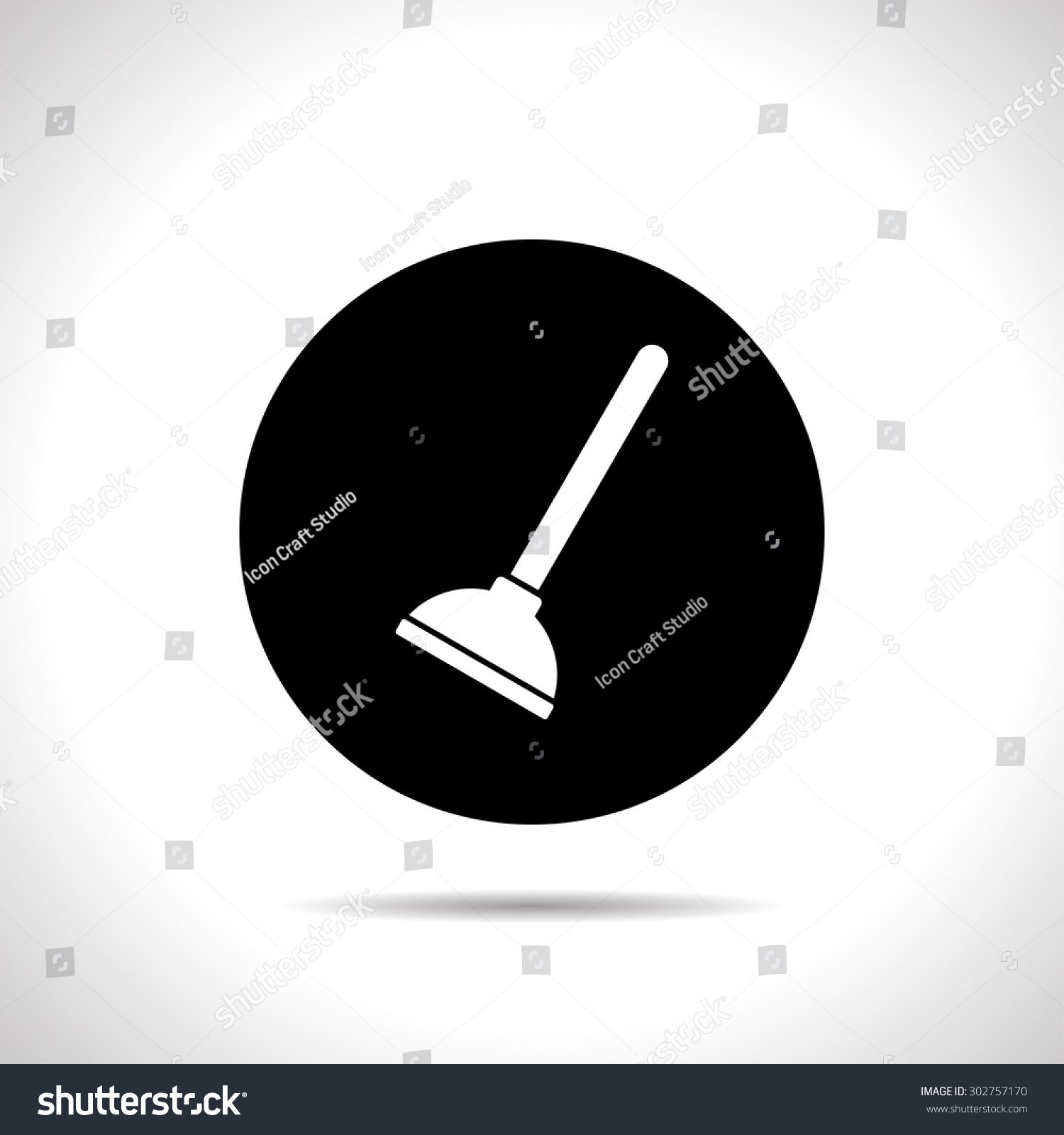 Toilet Plunger Icon Stock Vector Royalty Free