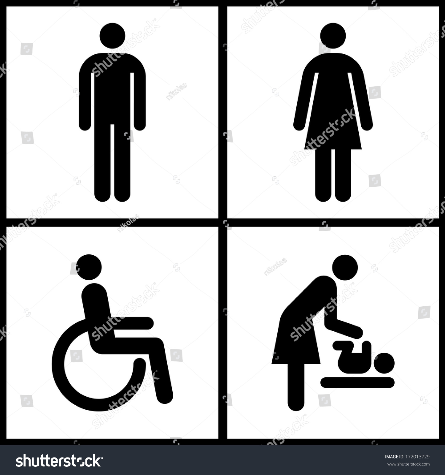 Bathroom Sign Handicap toilet sign restroom mother room disabled stock vector 172013729 Bathroom Sign Handicap toilet sign restroom mother room disabled stock vector 172013729
