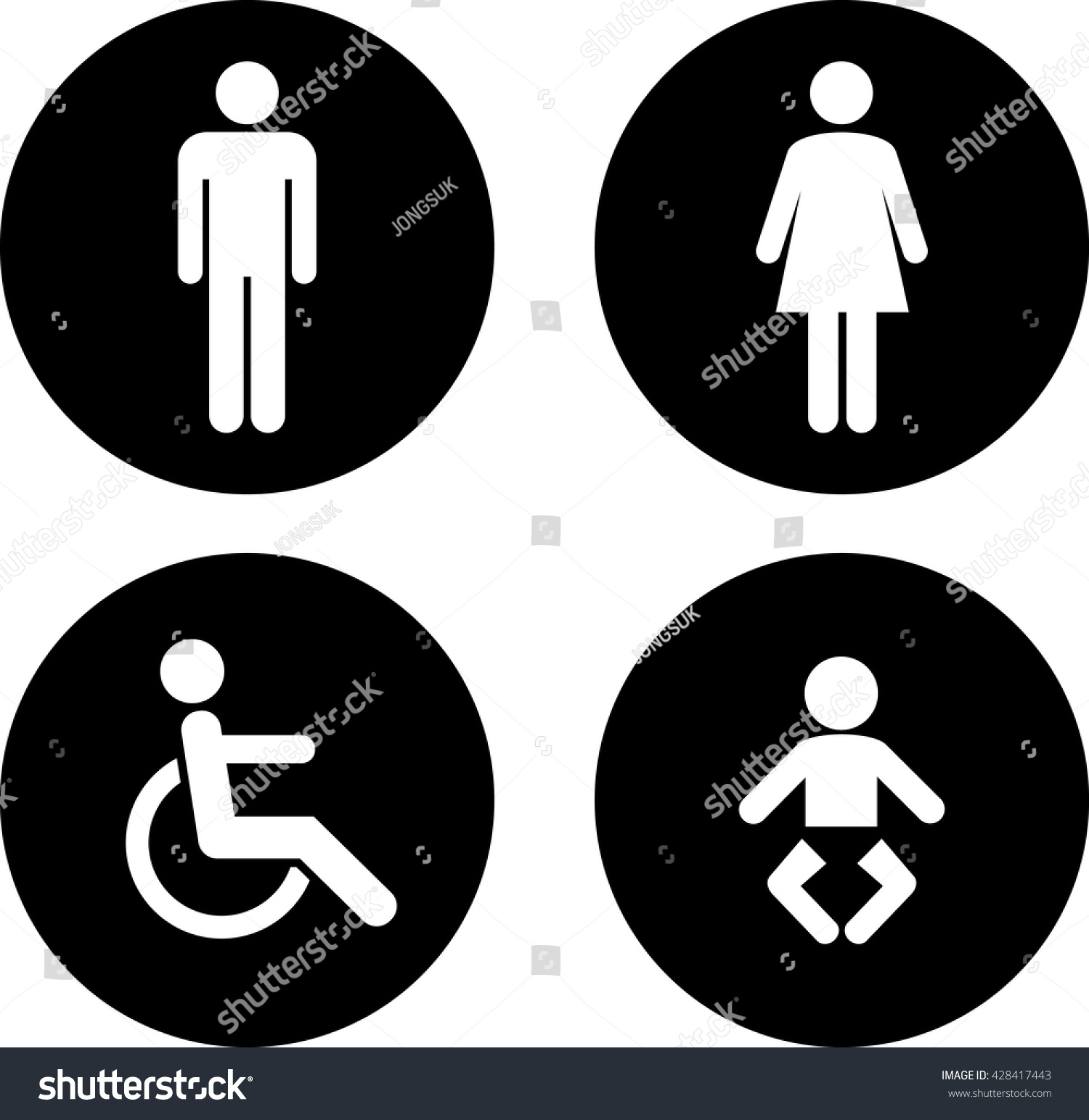 Toilet Sign.Vector - 428417443 : Shutterstock