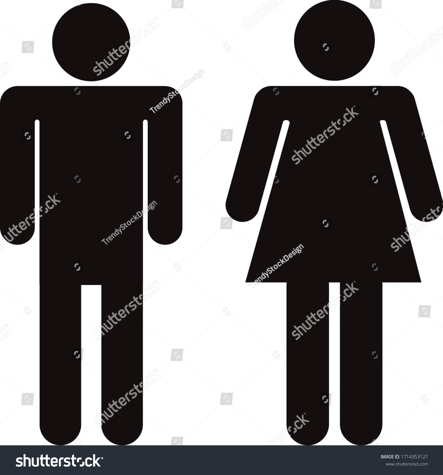 Toilet Sign Vector White Background Stock Vector (Royalty Free ...