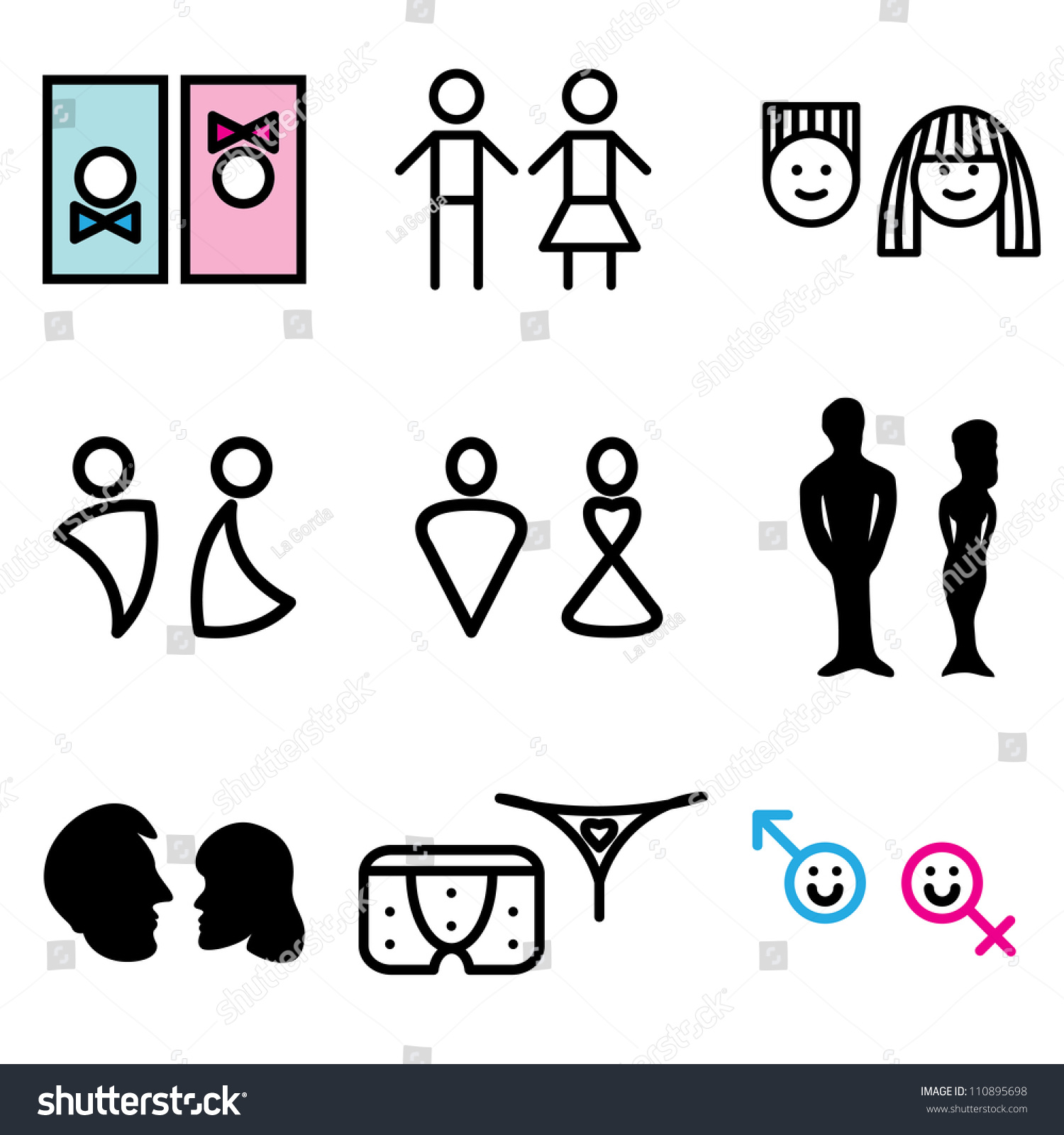 Toilet Symbols Hand Drawn Icons Vector Stock Vector Royalty Free 110895698 Shutterstock