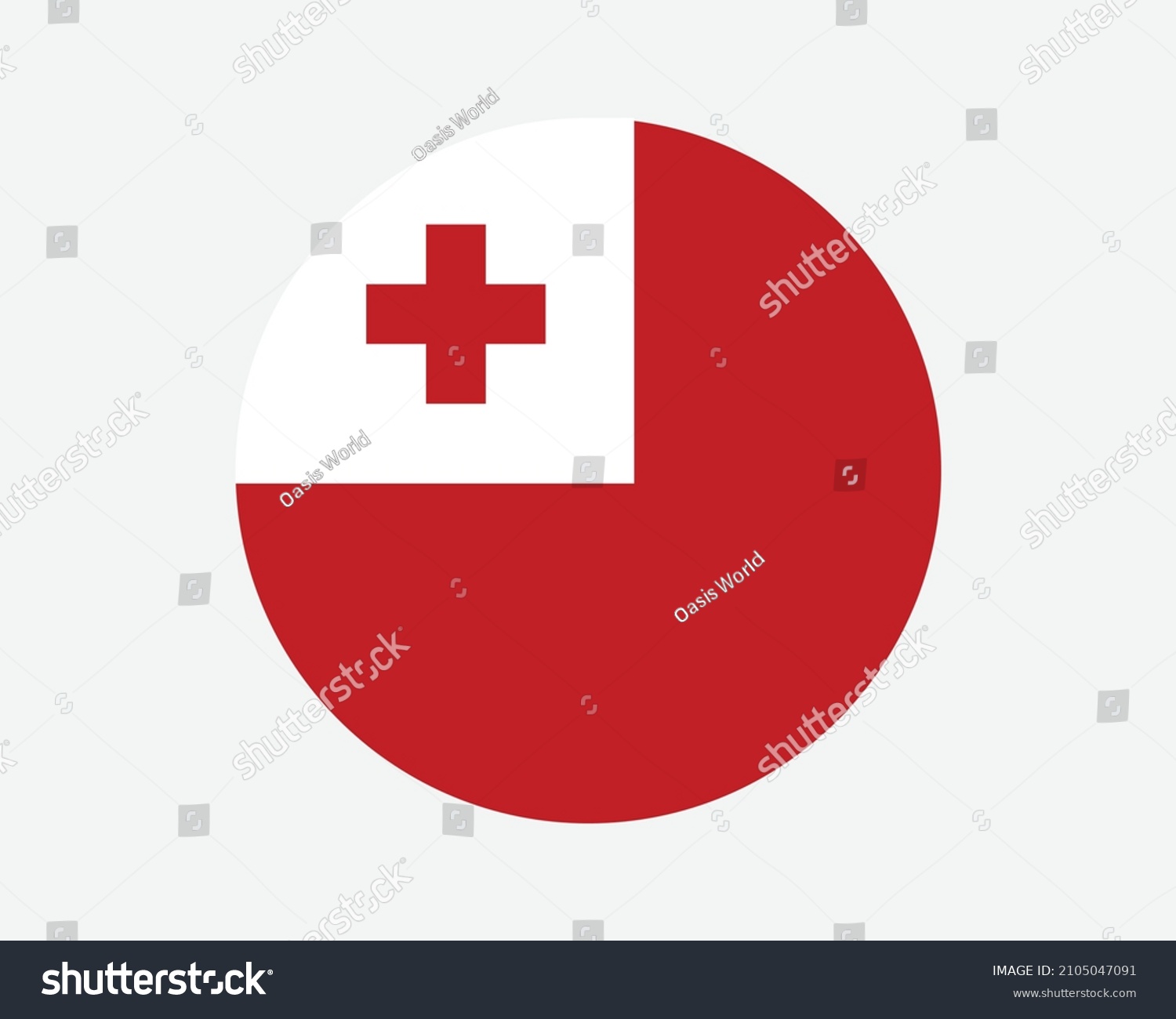 SVG of Tonga Round Country Flag. Tongan Circle National Flag. Kingdom of Tonga Circular Shape Button Banner. EPS Vector Illustration. svg