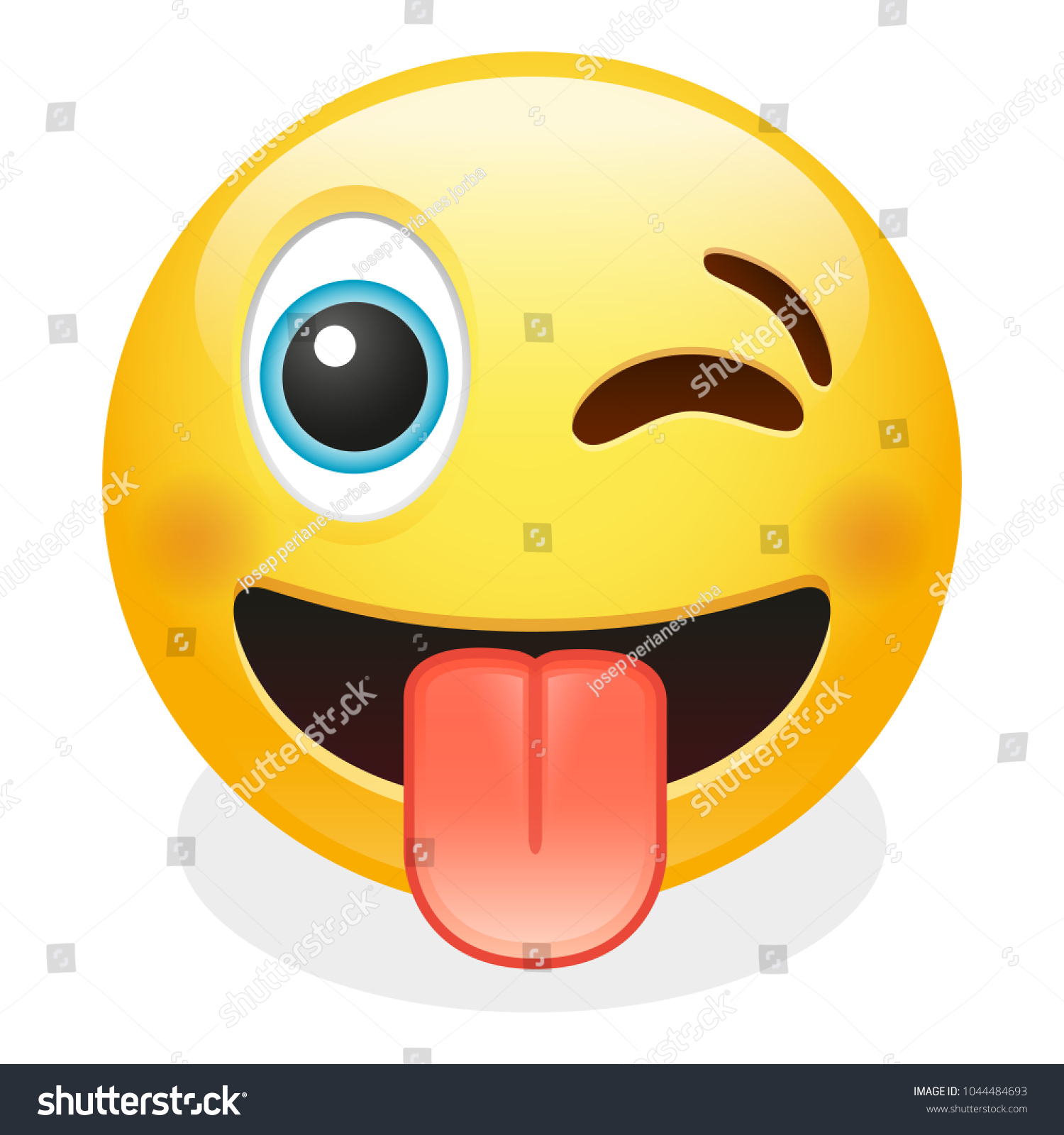 Tongue Out Expression Emoji Smiley Face Stock Vector (Royalty Free ...