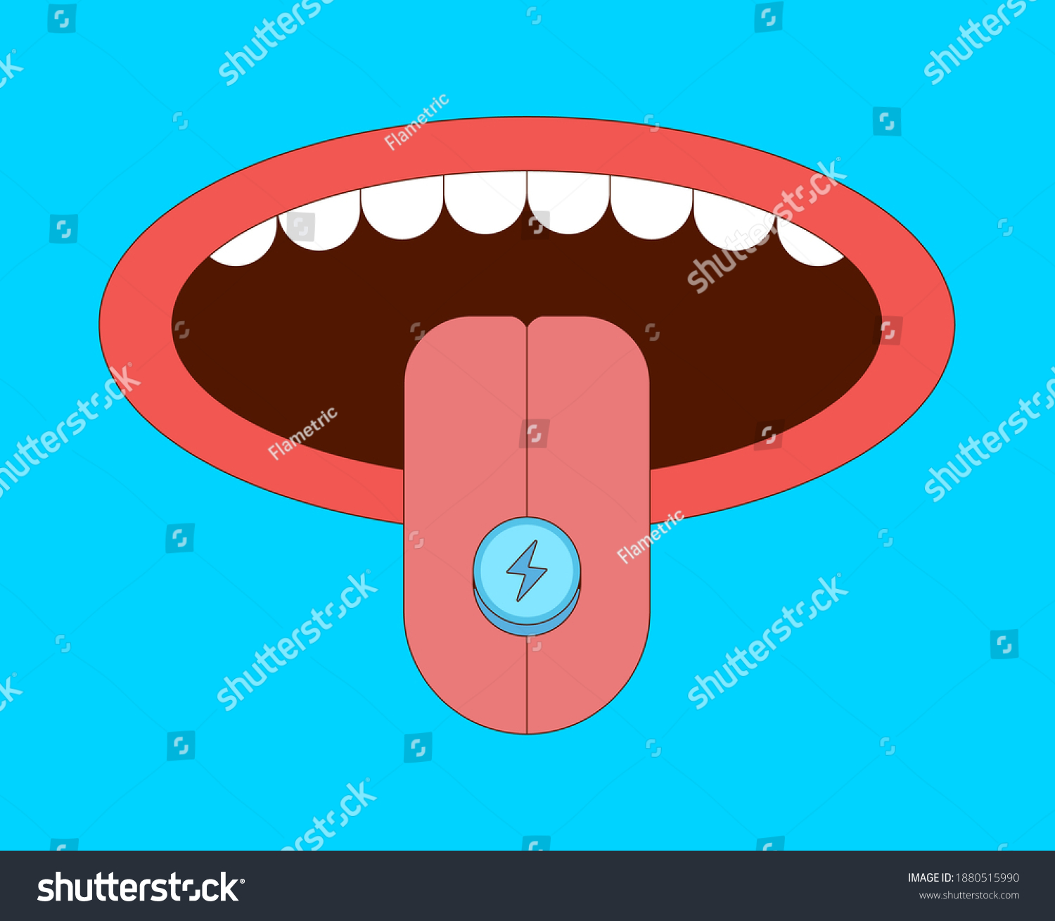 Tongue Drug Ecstasy Pill Vector Illustration Stock Vector (Royalty Free ...