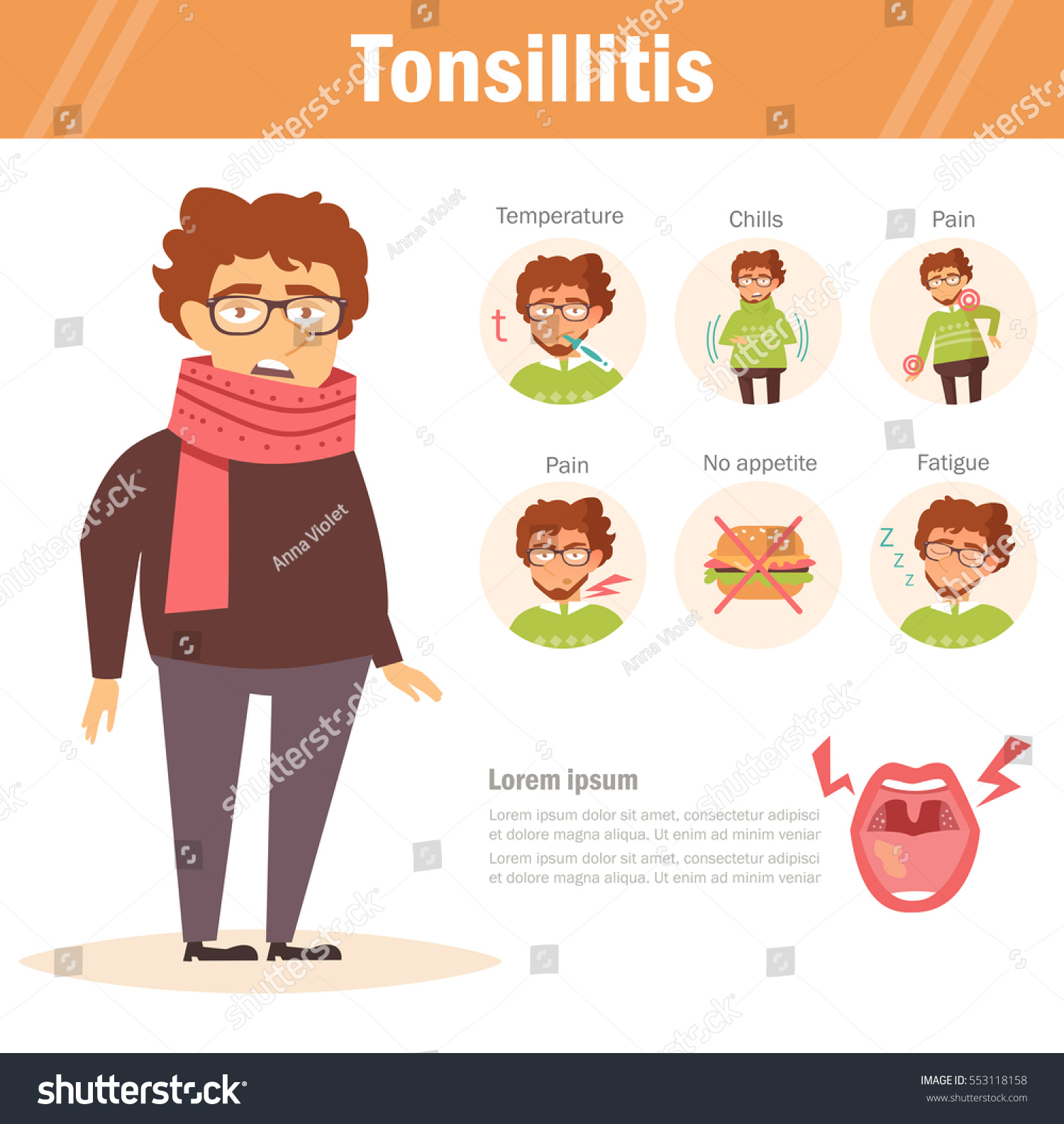 Tonsillitis Cartoon