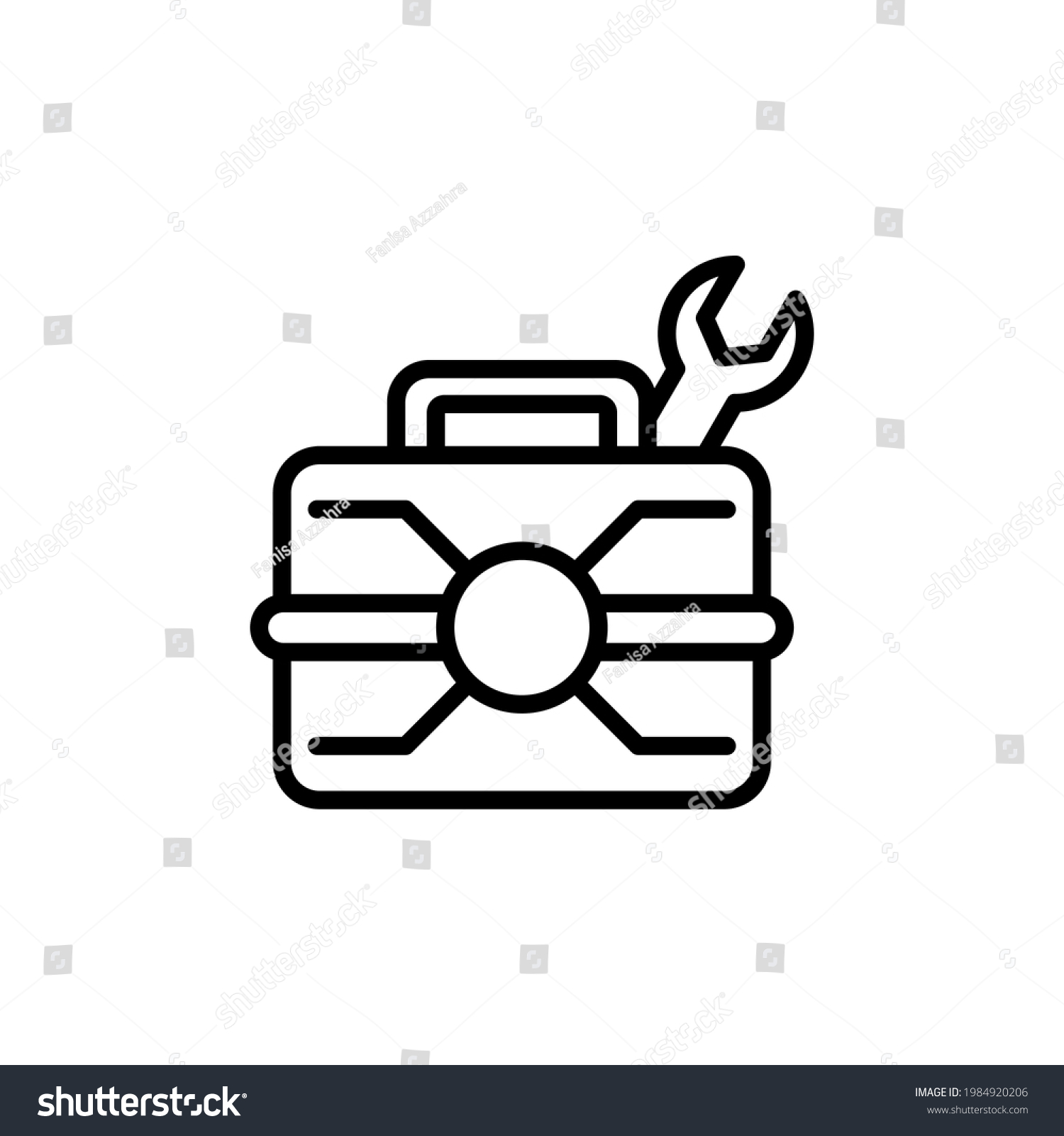 Tool Box Line Icon Toolbox Toolkit Stock Vector Royalty Free Shutterstock