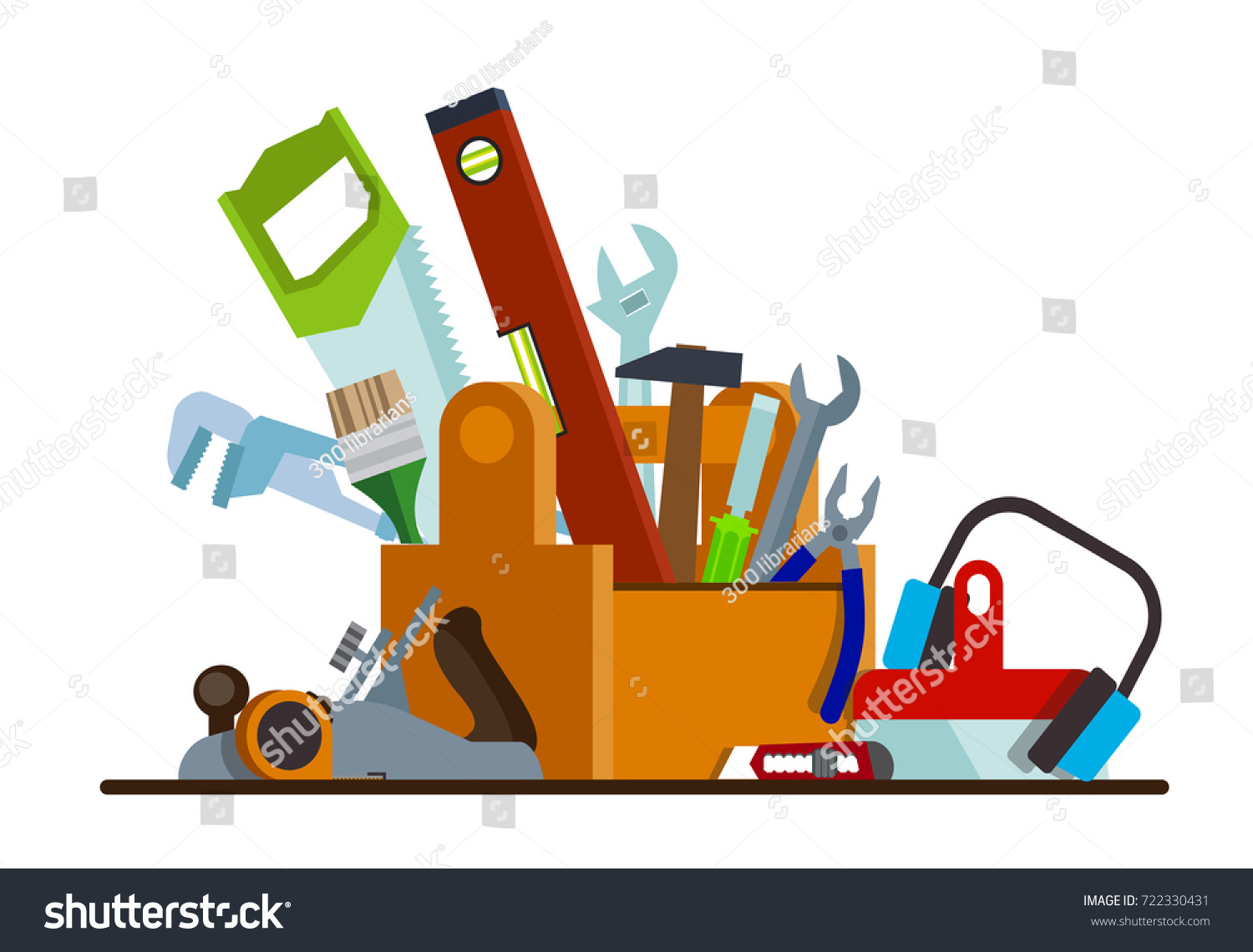 Tool Box Tools Box Repair Construction Stock Vector (Royalty Free ...