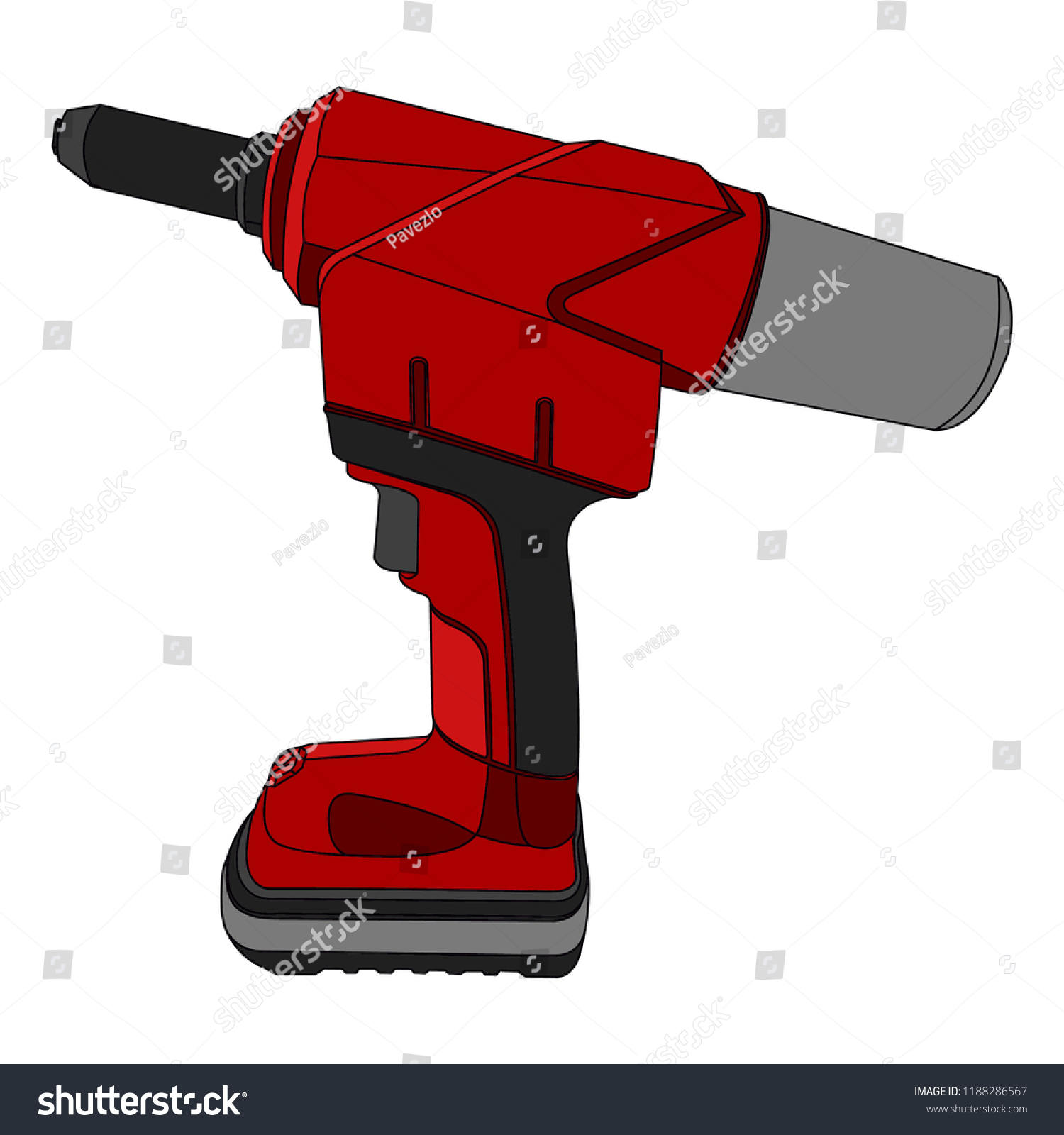 Tool Blind Rivets Red Color Side: vetor stock (livre de direitos ...