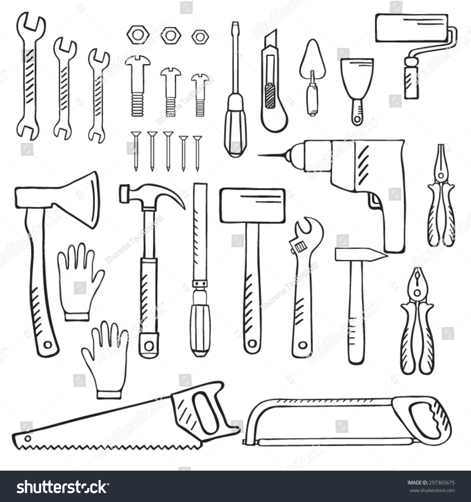 Tools For Home Repair. Vector Illustration Of Construction Equipment ...