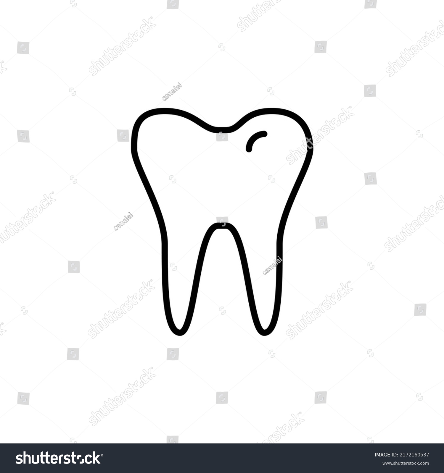 Tooth Editable Stroke Icon Smart Stroke Stock Vector (Royalty Free ...