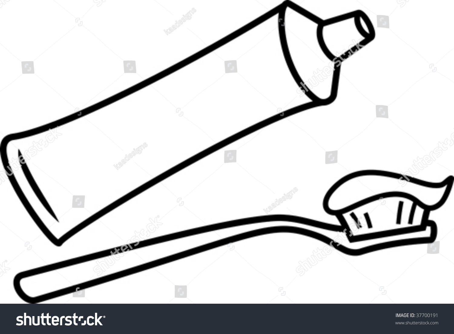 toothpaste clipart black and white - photo #15
