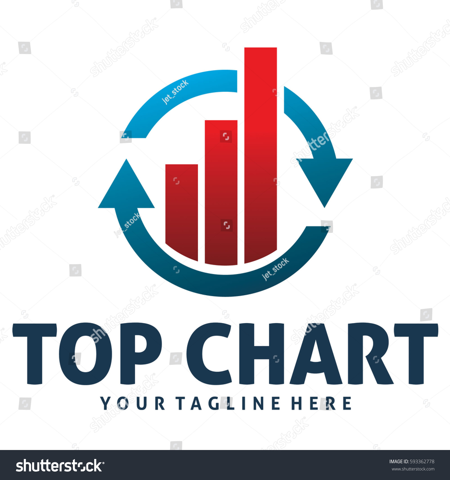 Top Chart Logo Stock Vector (Royalty Free) 593362778