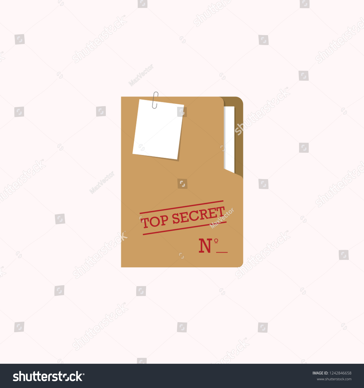 Top Secret Folder Vector Illustration Flat Stock Vector Royalty Free