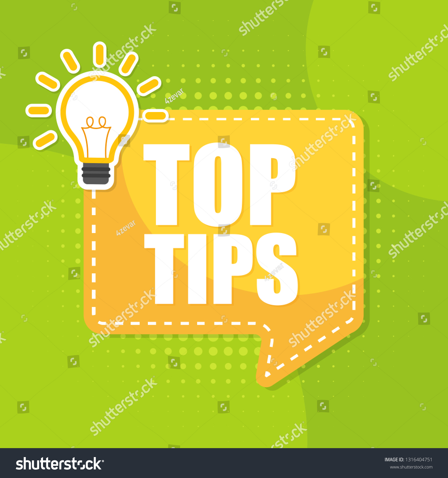 Top Tips Vector Poster Banner Illustration: vector de stock (libre de ...